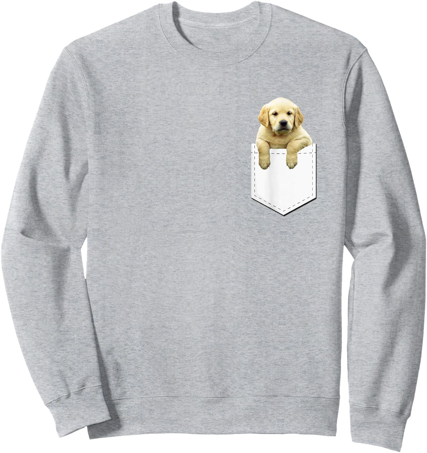 Golden Retriever In Pocket T Shirt Puppy Dog in Your Pocket Women Girls Kids Sweatshirt - Sweatshirt | Ash