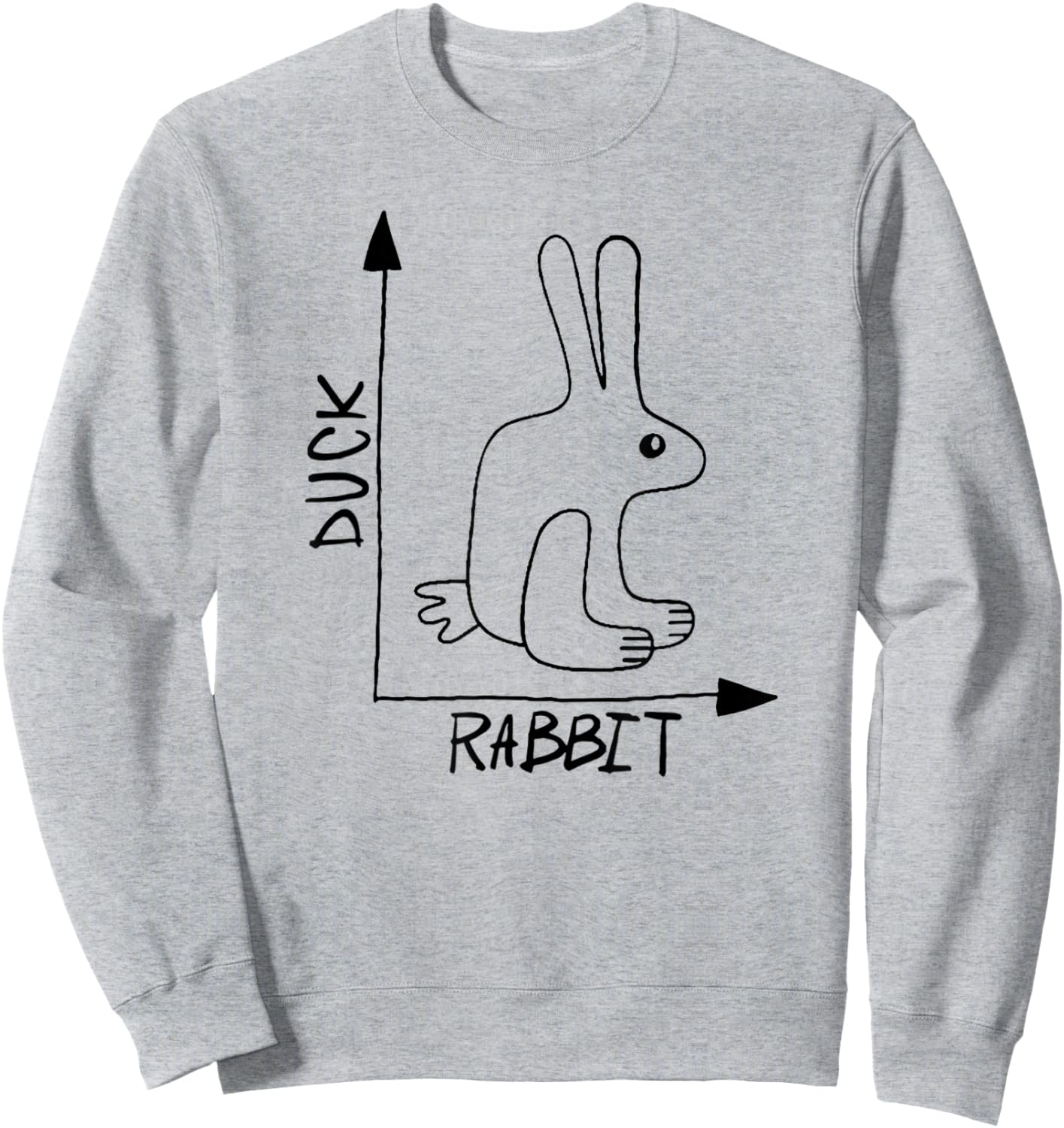 Funny Science Nerd Physics Math Geek Teacher Rabbit Duck Sweatshirt - Sweatshirt | Ash