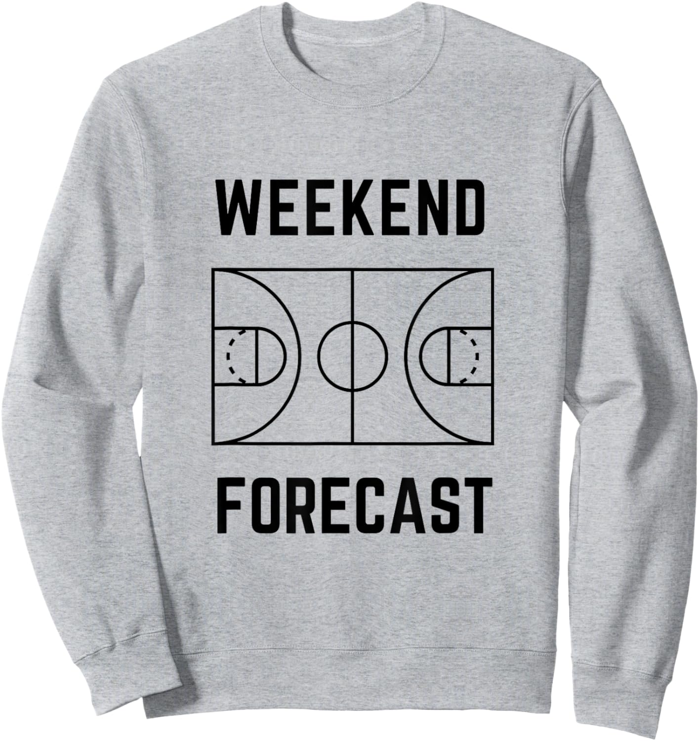 Basketball Mom Sweater - Weekend Forecast - Winter Sports Sweatshirt - Sweatshirt | Ash
