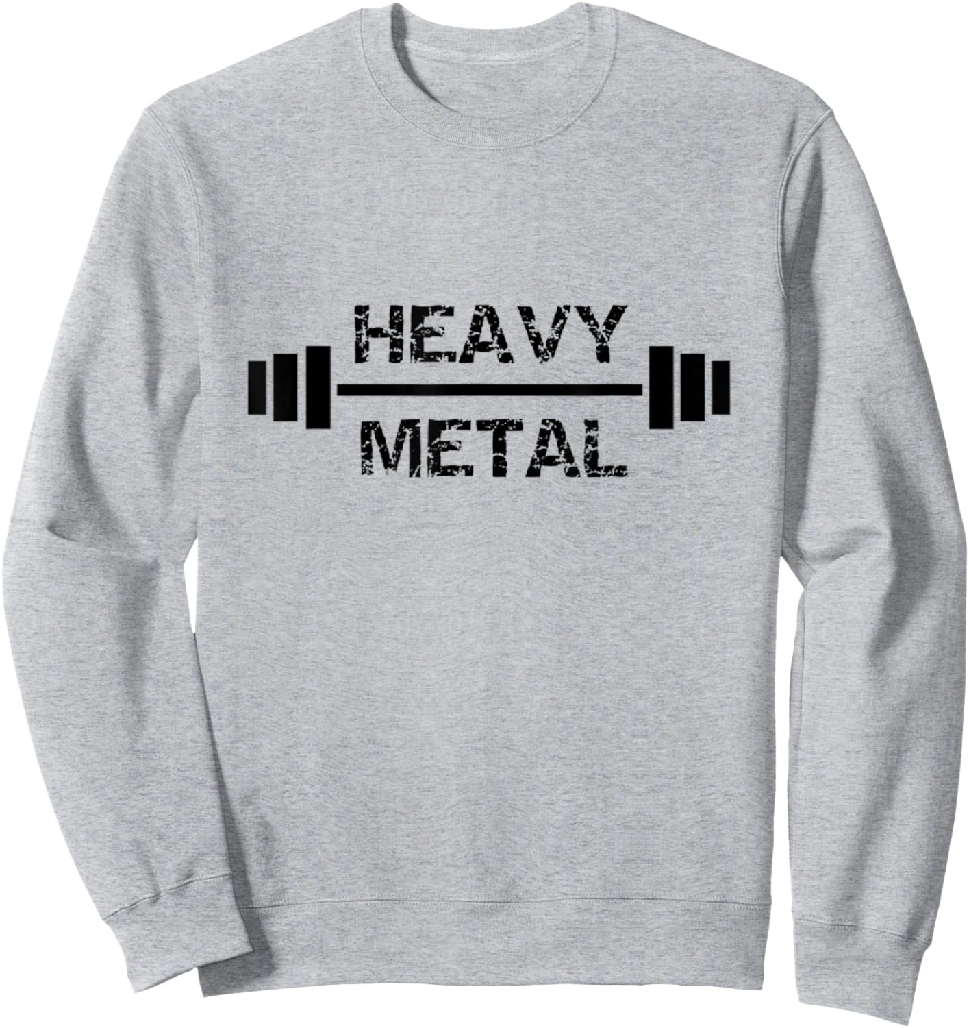 Heavy Metal Gym Fitness Weightlifting Bodybuilding Sweatshirt - Sweatshirt | Ash
