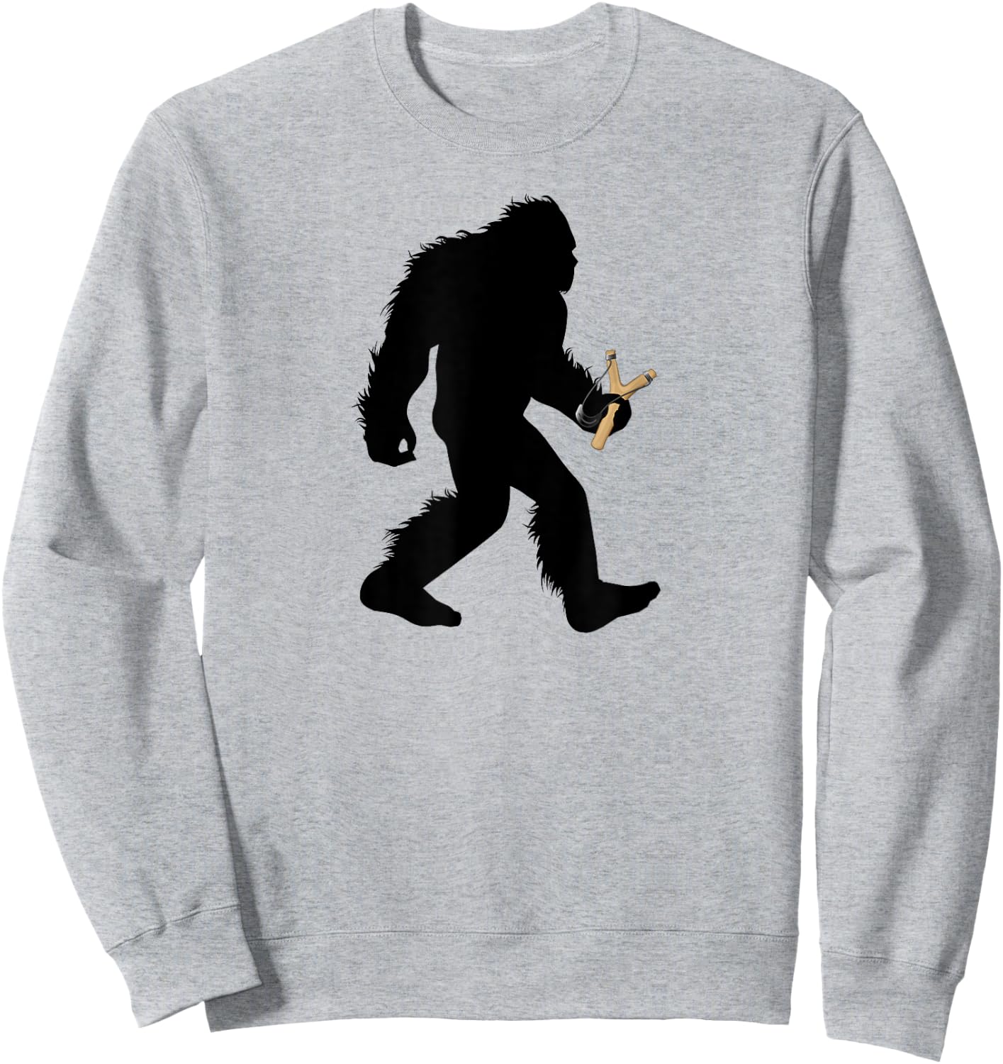 Bigfoot Slingshot , Sasquatch Slingshotting Gift Sweatshirt - Sweatshirt | Ash