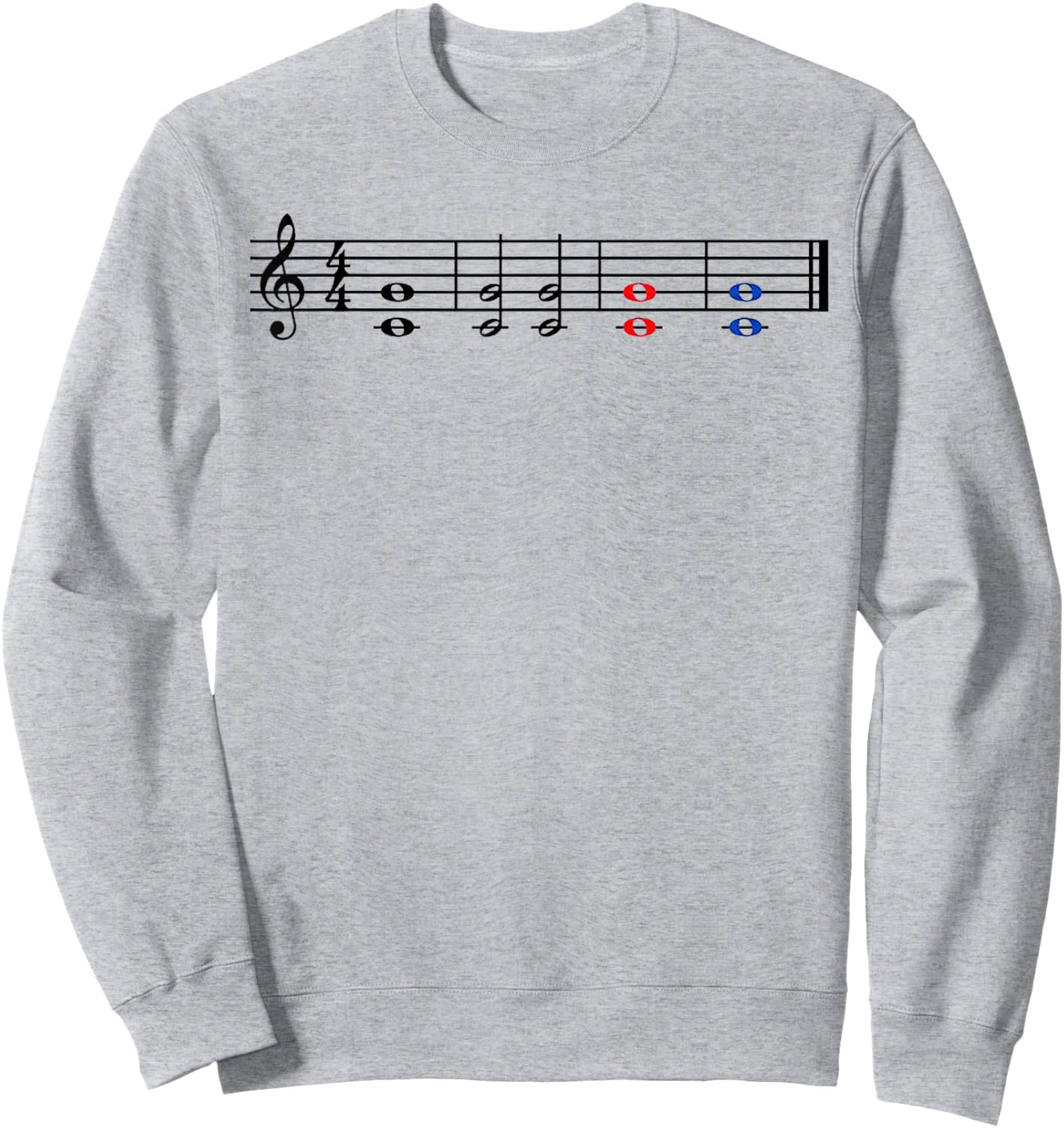 One Fifth Two Fifth Red Fifth Blue Fifth Music Teacher Men Women Sweatshirt - Sweatshirt | Ash