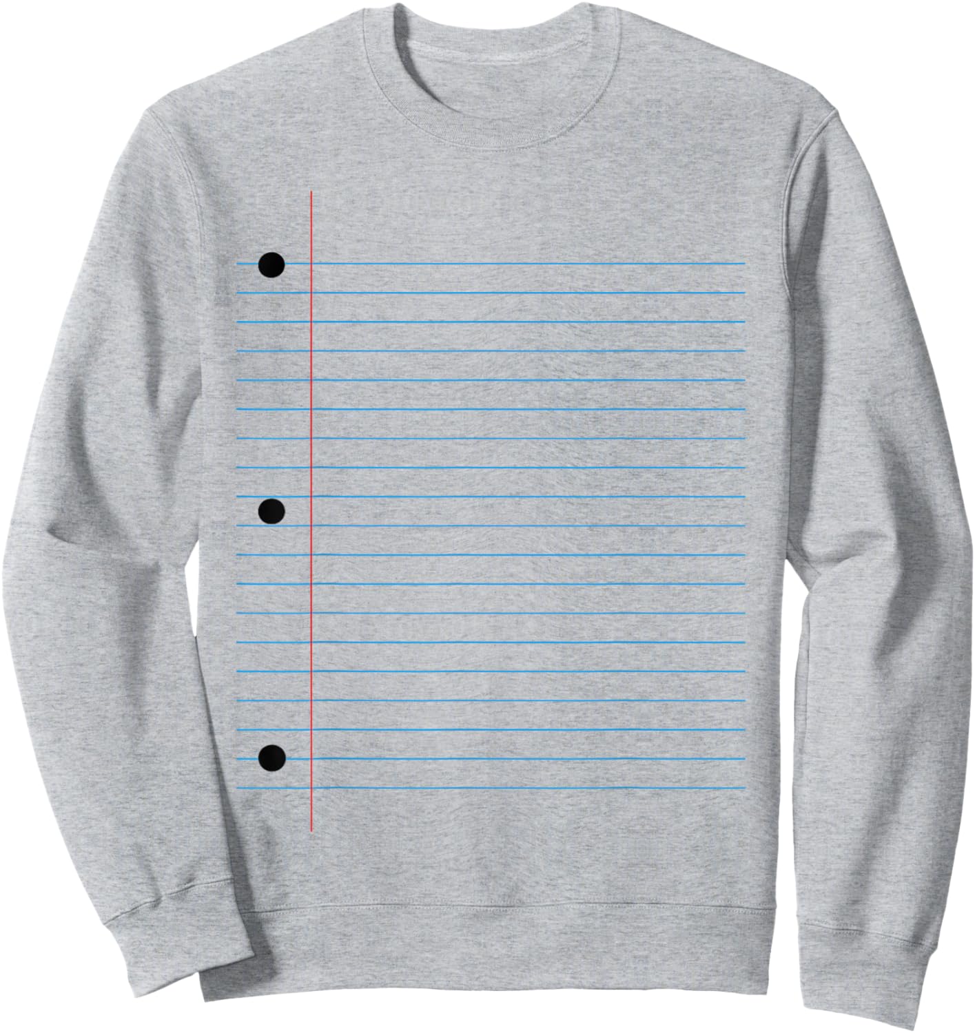 Funny Lined Notebook Paper Group Halloween Costume Sweatshirt - Sweatshirt | Ash