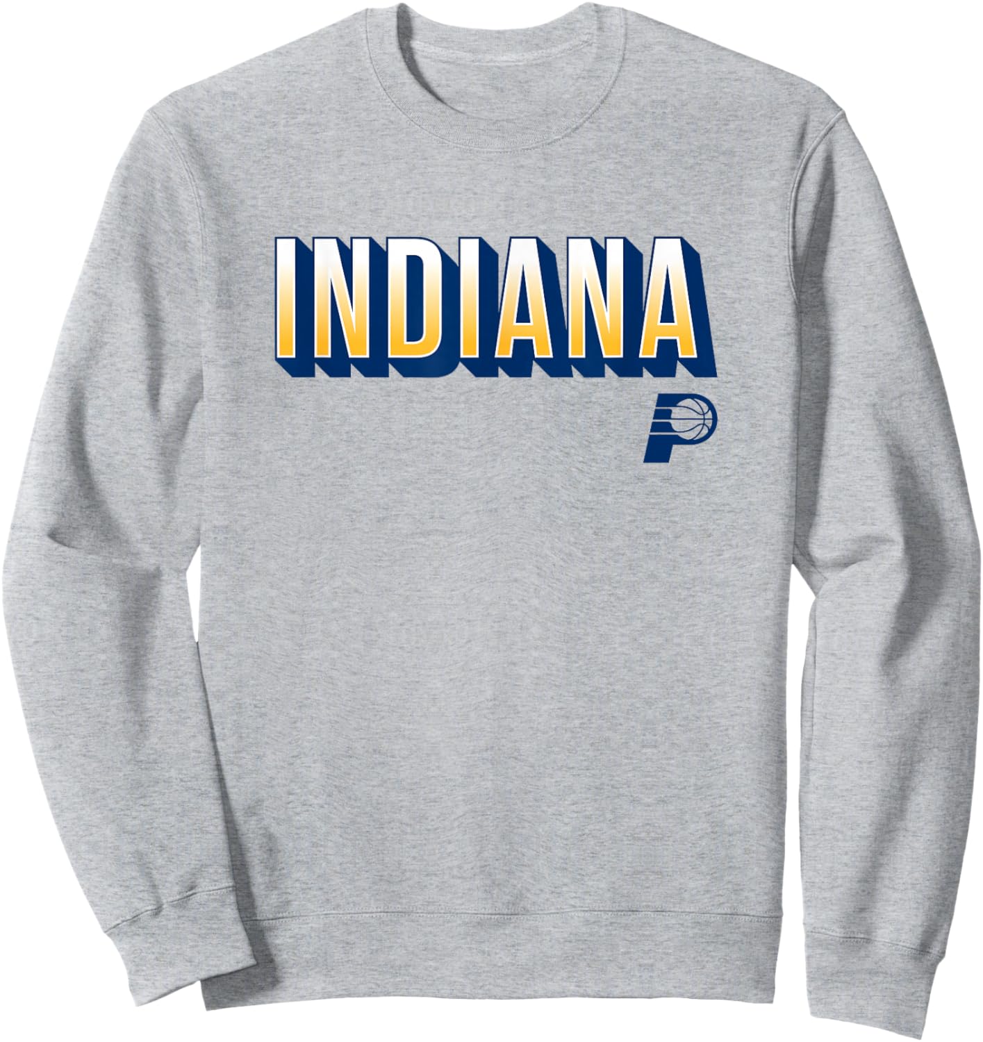 NBA - Indiana Pacers City Wordmark Logo Gold Sweatshirt - Sweatshirt | Ash