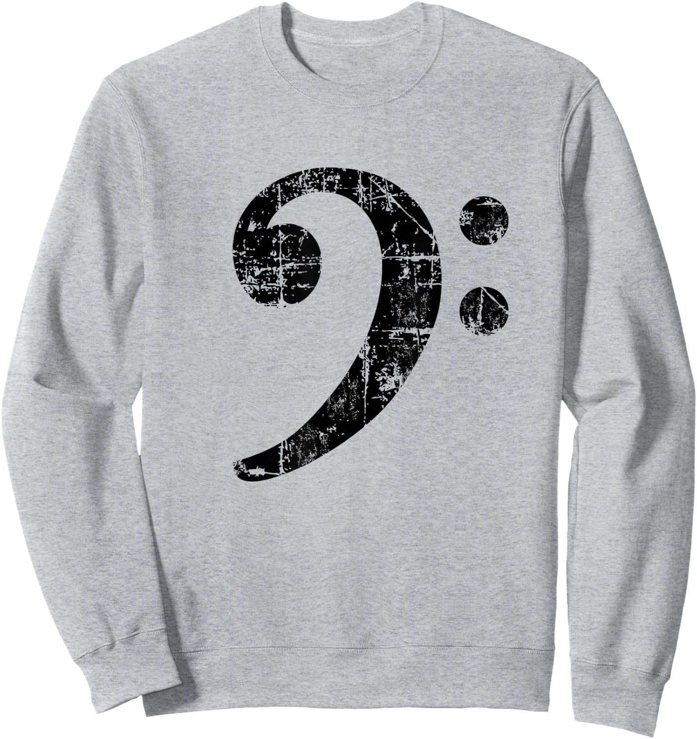 Bass Clef (Vintage Black) Bassist Bass Player Sweatshirt - Sweatshirt | Ash
