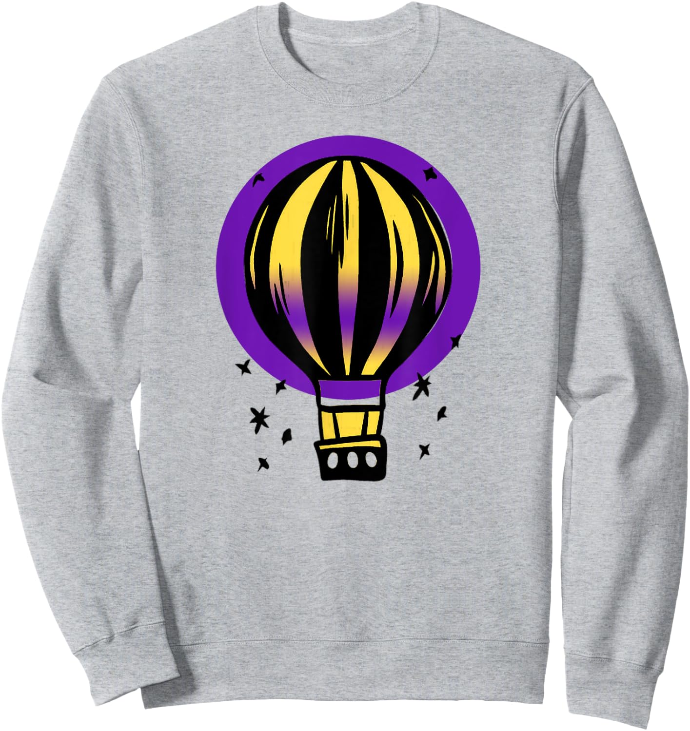 Intersex Pride Hot Air Balloon LGBT Intersex Flag Outdoor Sweatshirt - Sweatshirt | Ash