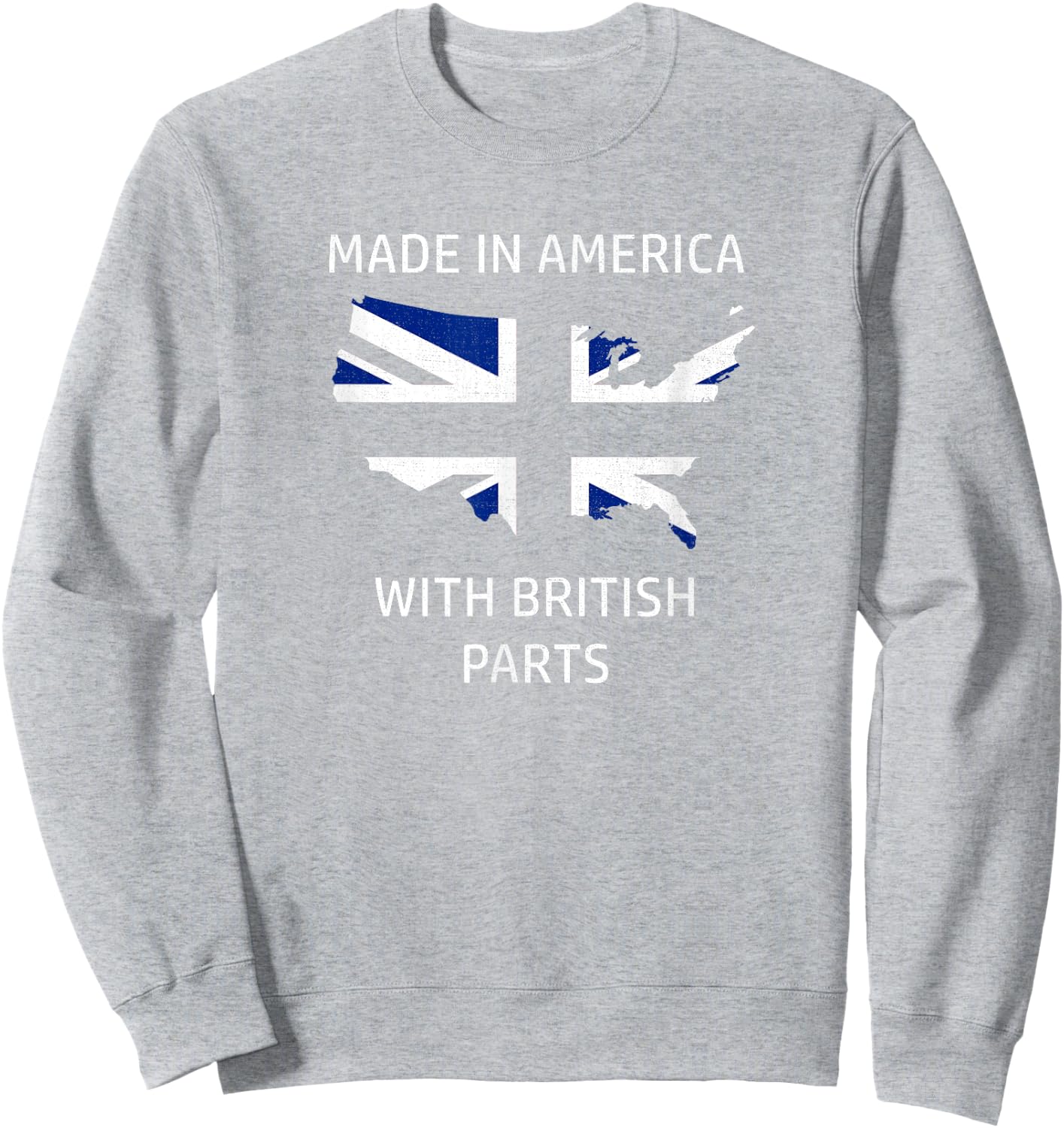 Made in America with British Parts - Britain and USA Pride Sweatshirt - Sweatshirt | Ash