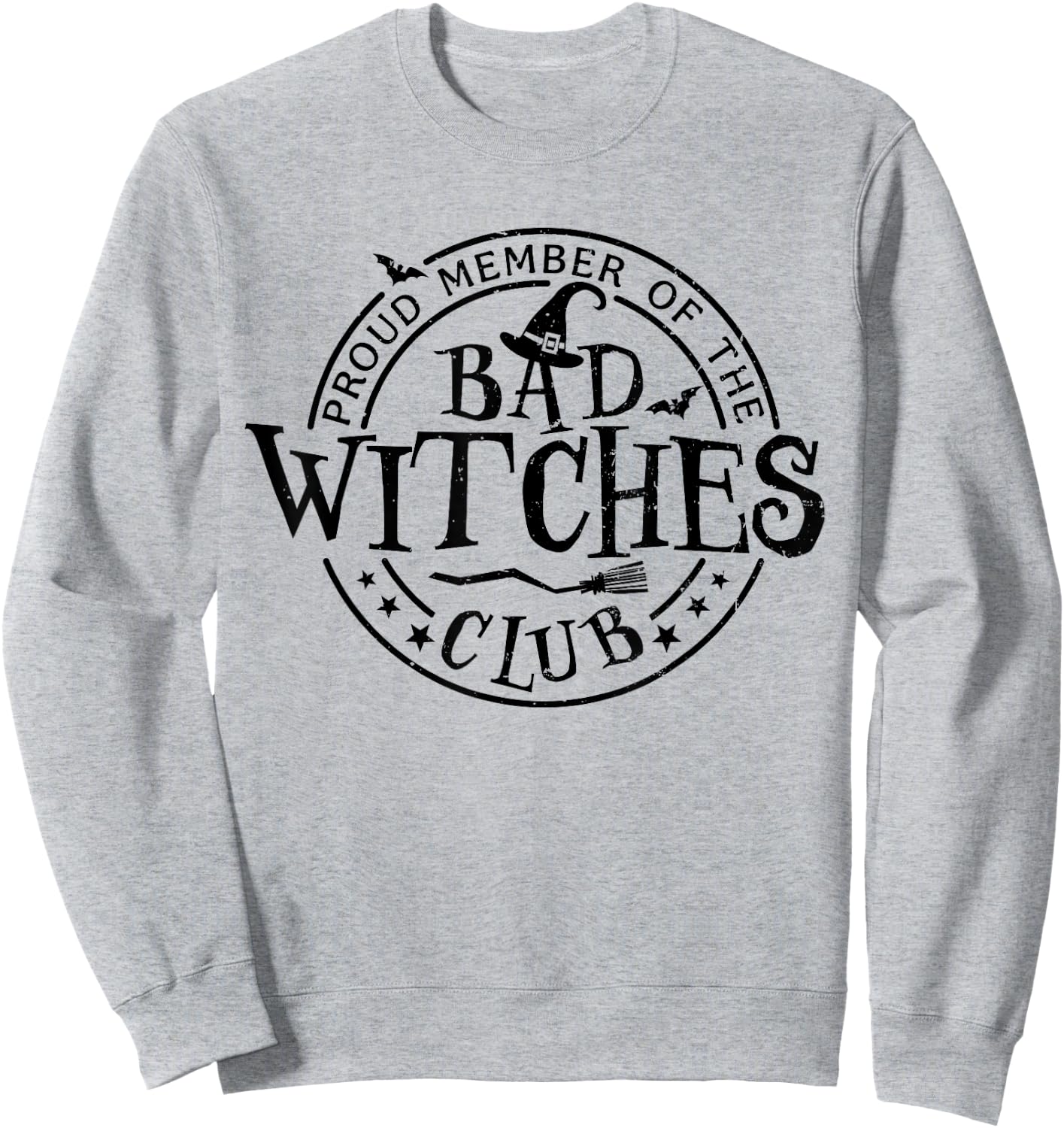 Retro Halloween Bad Witches Club Matching Funny Witch Women Sweatshirt - Sweatshirt | Ash