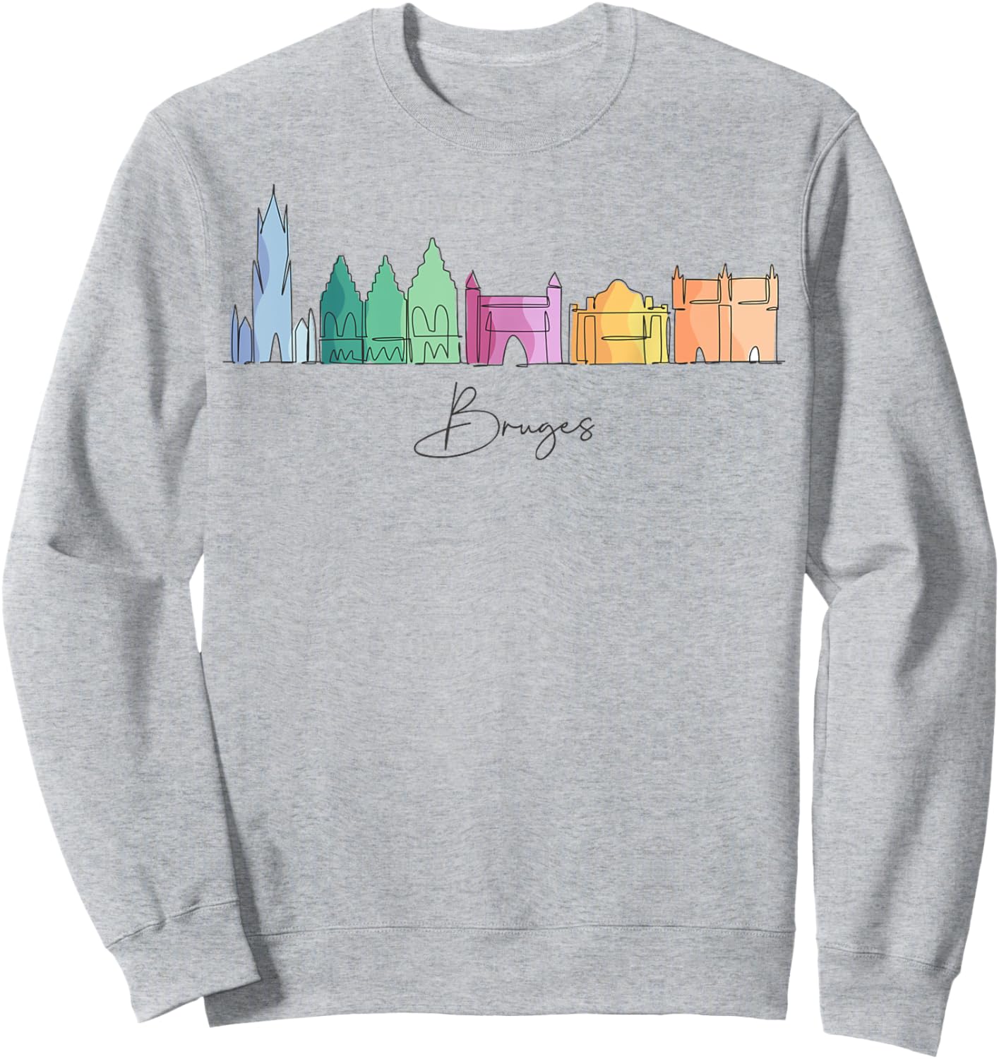 Travel Europe Belgium Bruges Family Vacation Souvenir Sweatshirt - Sweatshirt | Ash