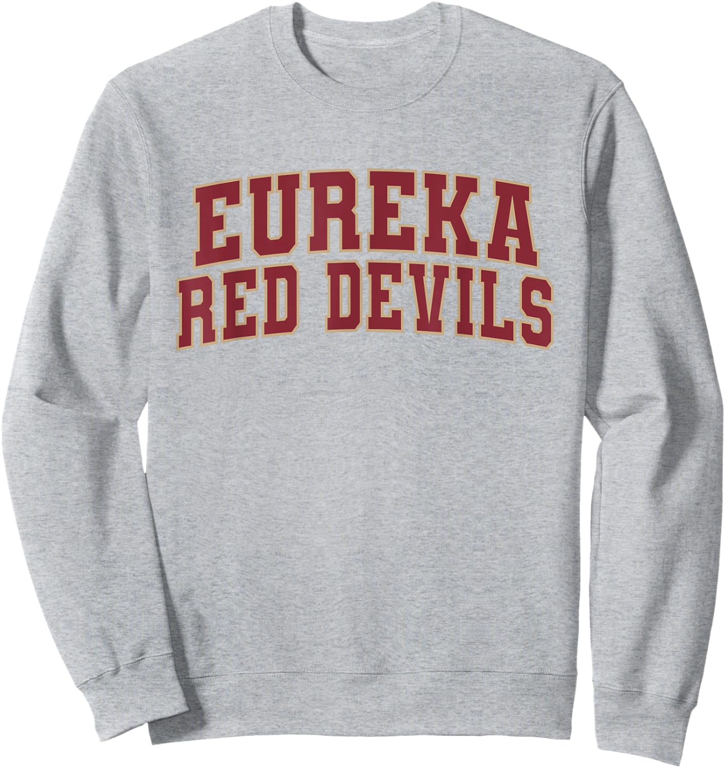 Eureka College Red Devils Apparel Sports Fan Sweatshirt - Sweatshirt | Ash