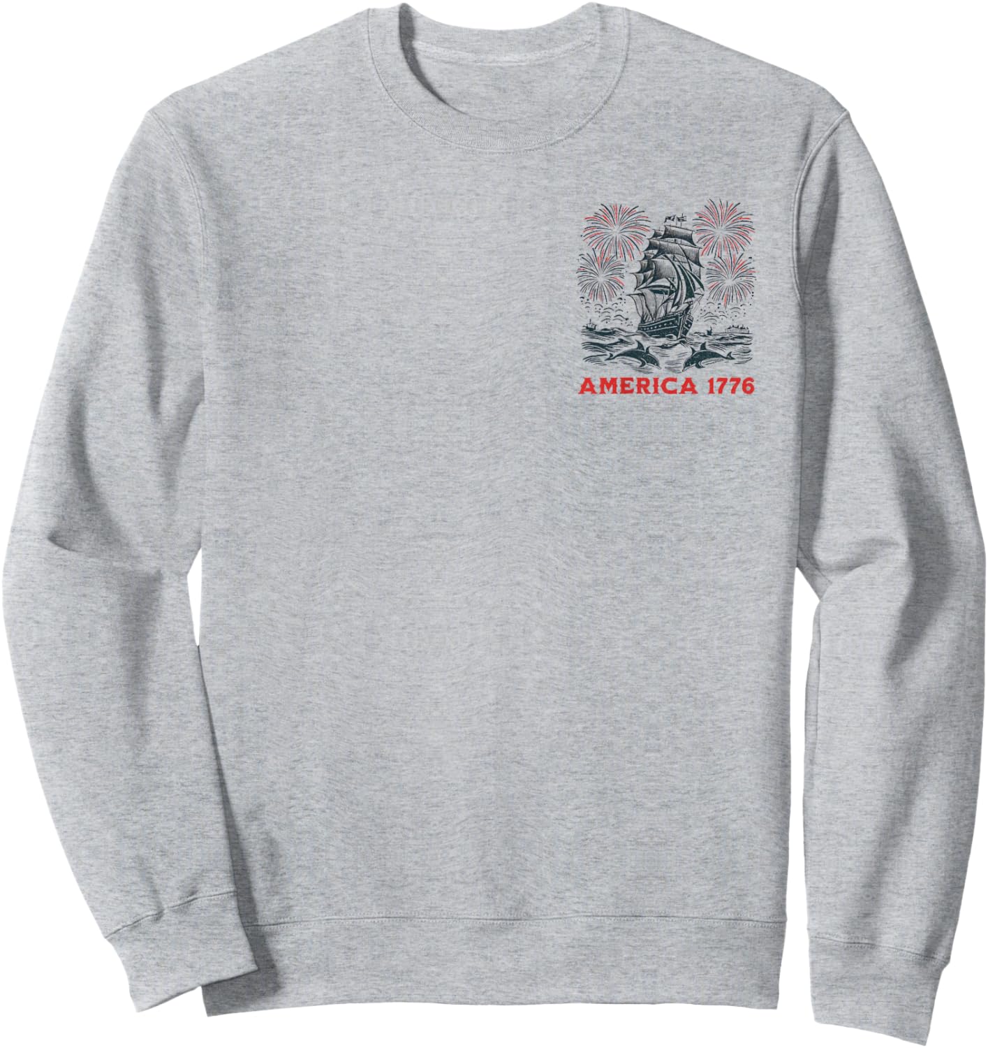 2 SIDED BACK PRINT POCKET So Long London Signed America 1776 Sweatshirt - Sweatshirt | Ash