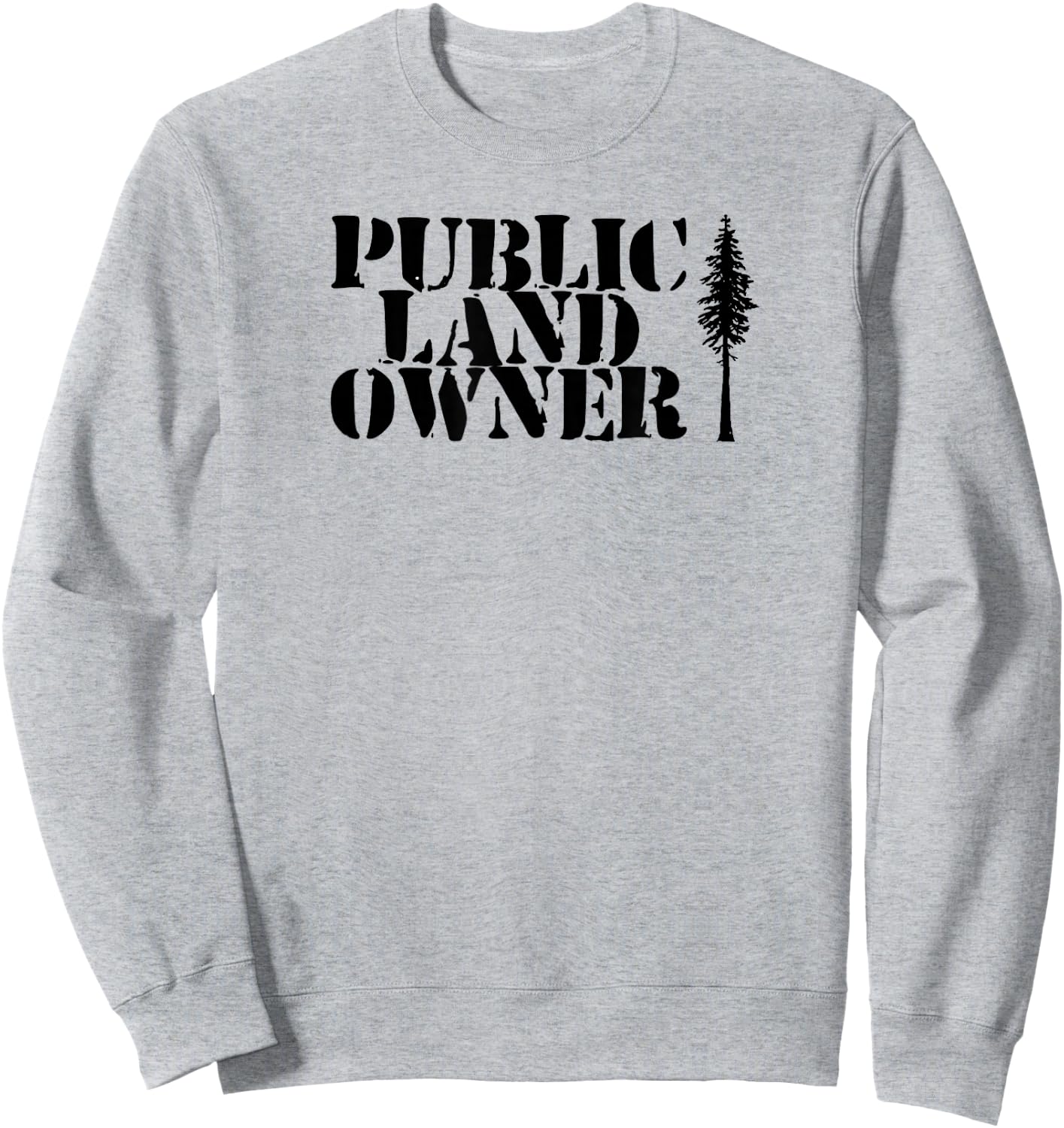 Public Landowner Minimalist National Park Vintage Tree Sweatshirt - Sweatshirt | Ash