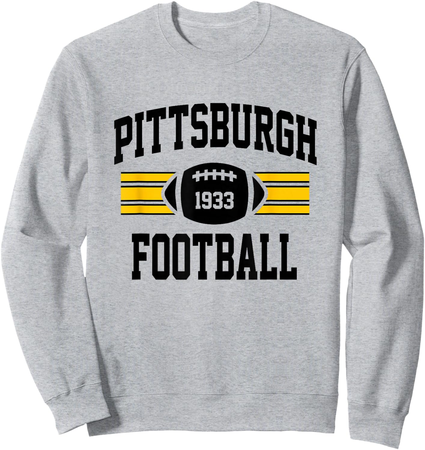 Pittsburgh Football Athletic Vintage Sports Team Fan Gift Sweatshirt - Sweatshirt | Ash