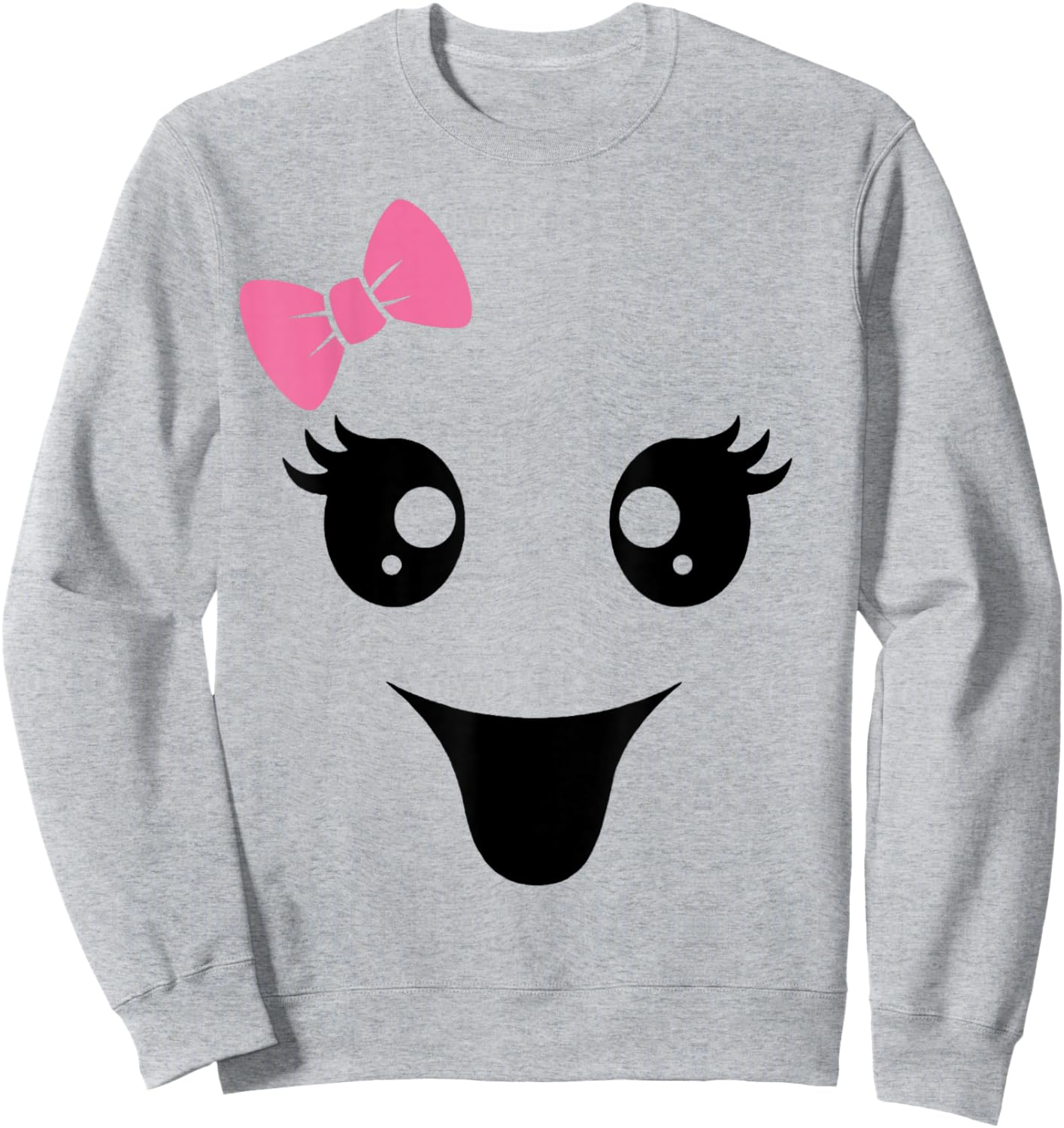 Cute Ghost Face, Boy Girl Funny Sweatshirt - Sweatshirt | Ash