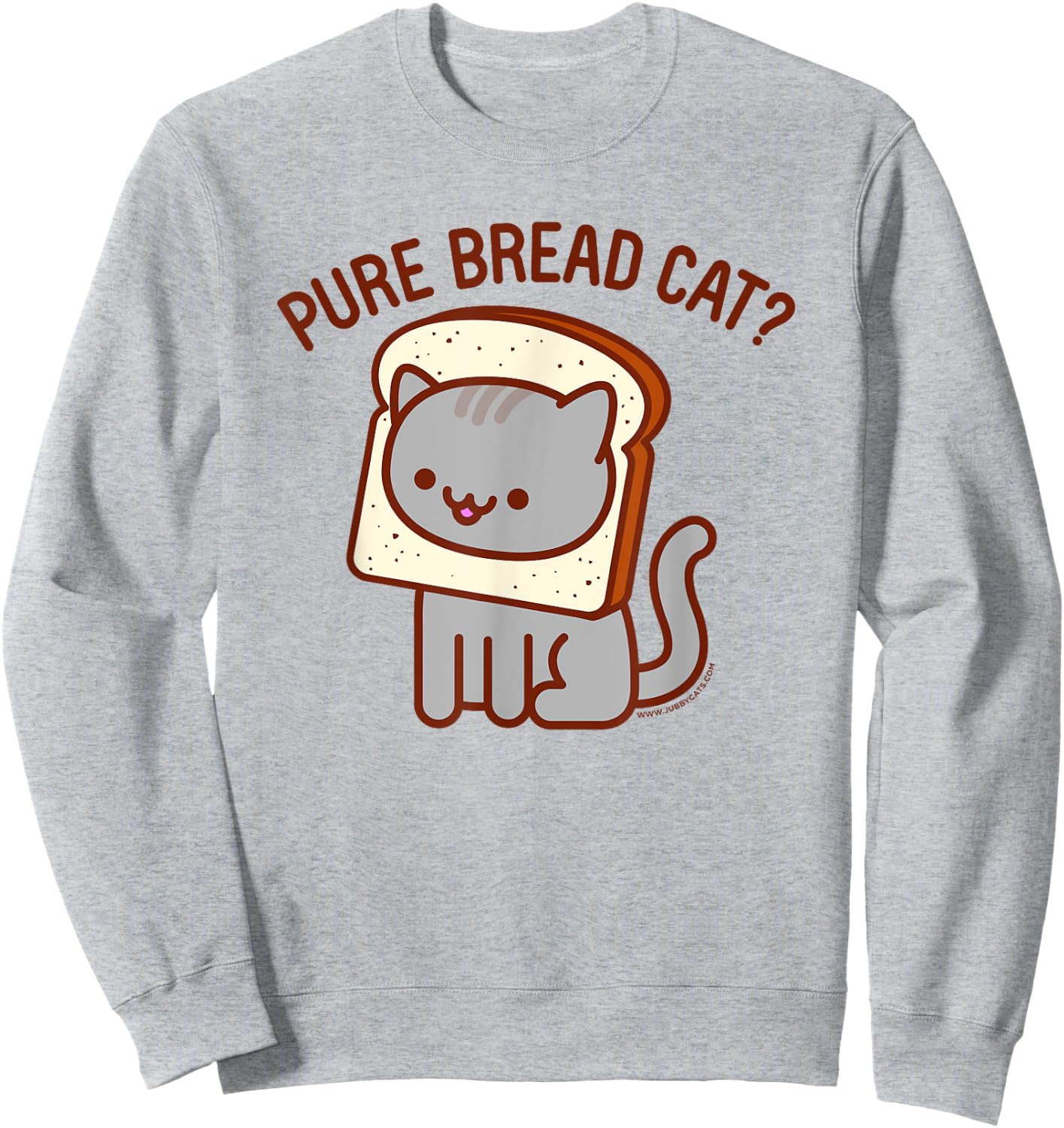 Funny Cat - PURE BREAD CAT? Women Kids Sweatshirt - Sweatshirt | Ash