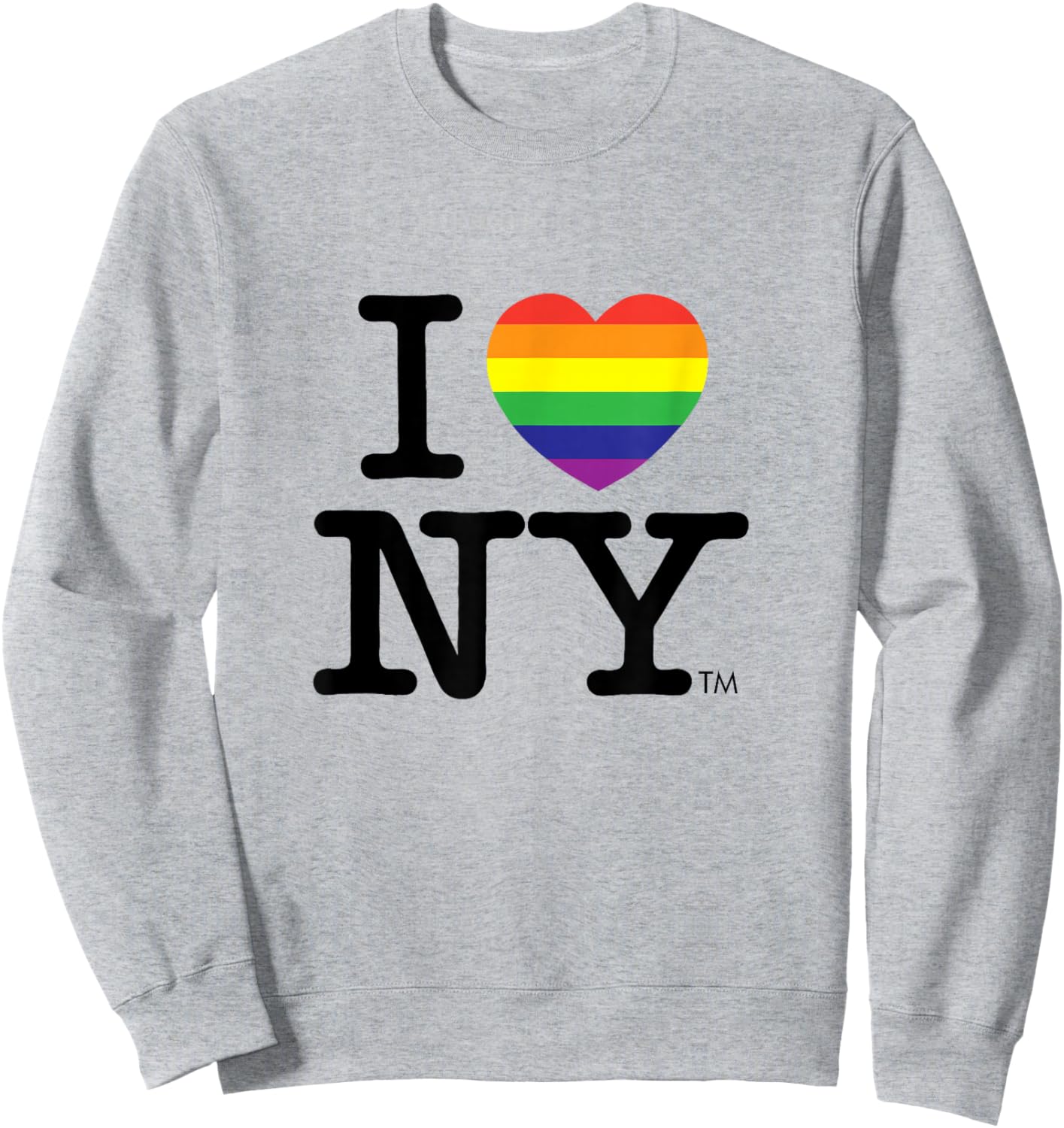 I Love NY Rainbow Pride Logo Sweatshirt - Sweatshirt | Ash