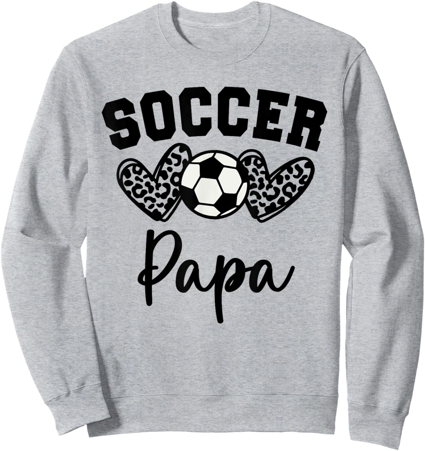Soccer Papa Matching Family Soccer Sweatshirt - Sweatshirt | Ash