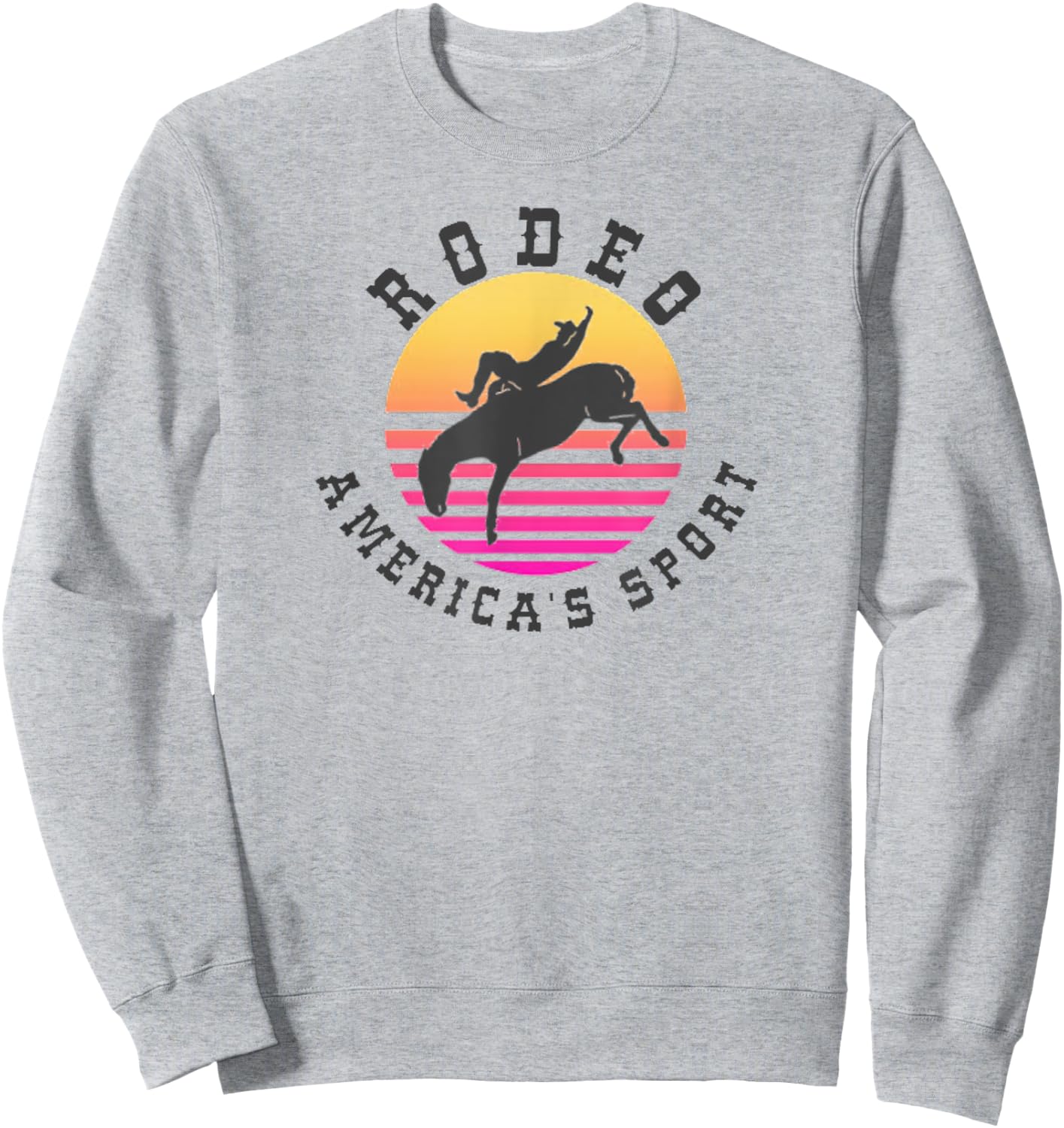Rodeo America's Sport Bareback Bronc Riding Sweatshirt - Sweatshirt | Ash