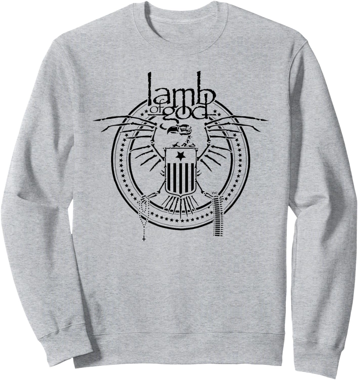 Lamb of God – Skeletal Eagle On White Sweatshirt - Sweatshirt | Ash