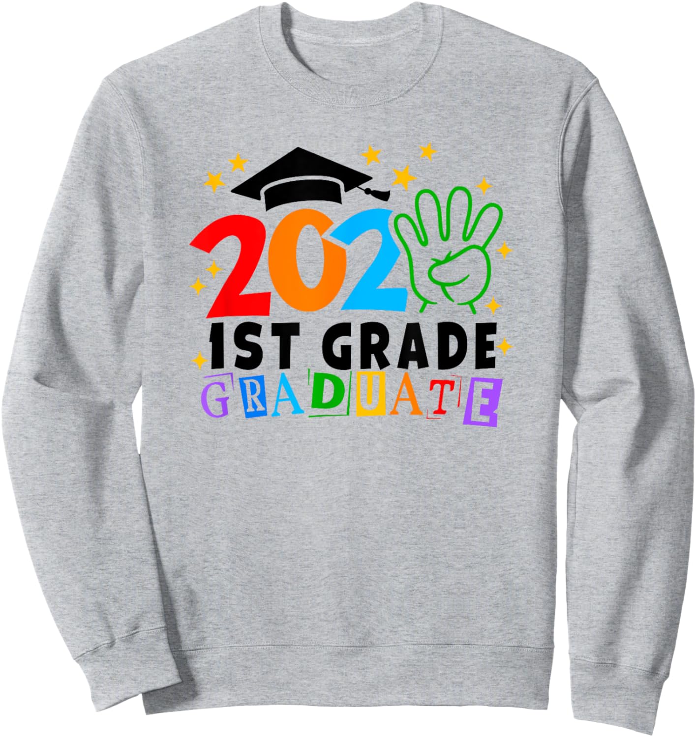 1st First Grade Graduate 2024 Graduation Class Of 2024 Kids Sweatshirt - Sweatshirt | Ash