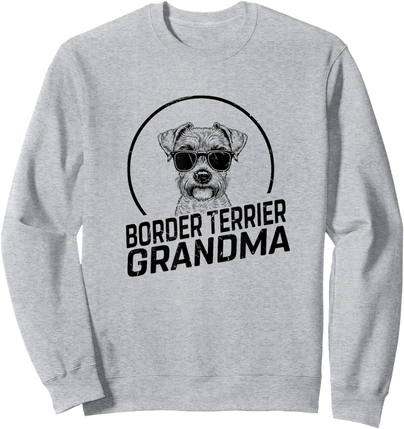 Border Terrier Dog Grandma Dog Owner Gifts Women Mom Mama Sweatshirt - Sweatshirt | Ash