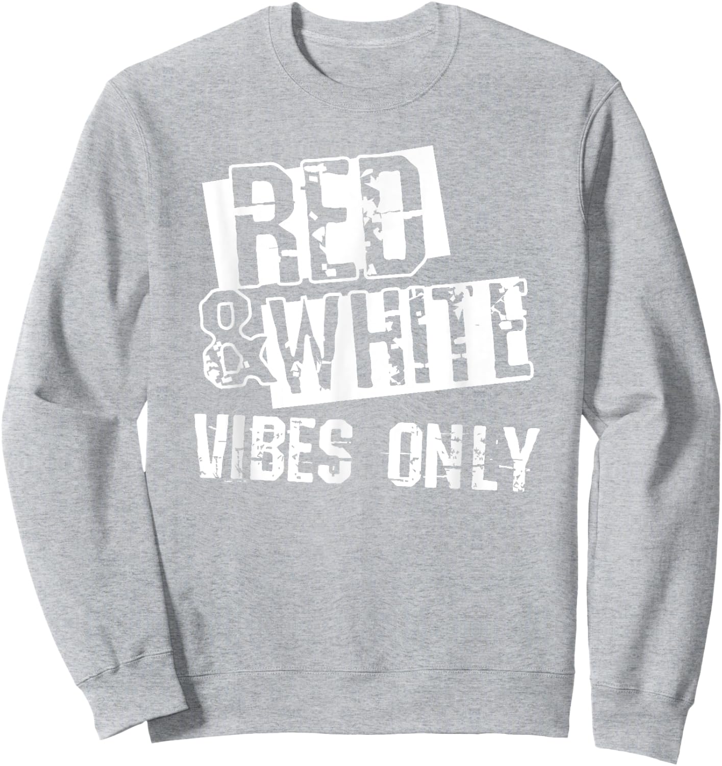 Red White Game Day for Football Team Colors School Spirit Sweatshirt - Sweatshirt | Ash