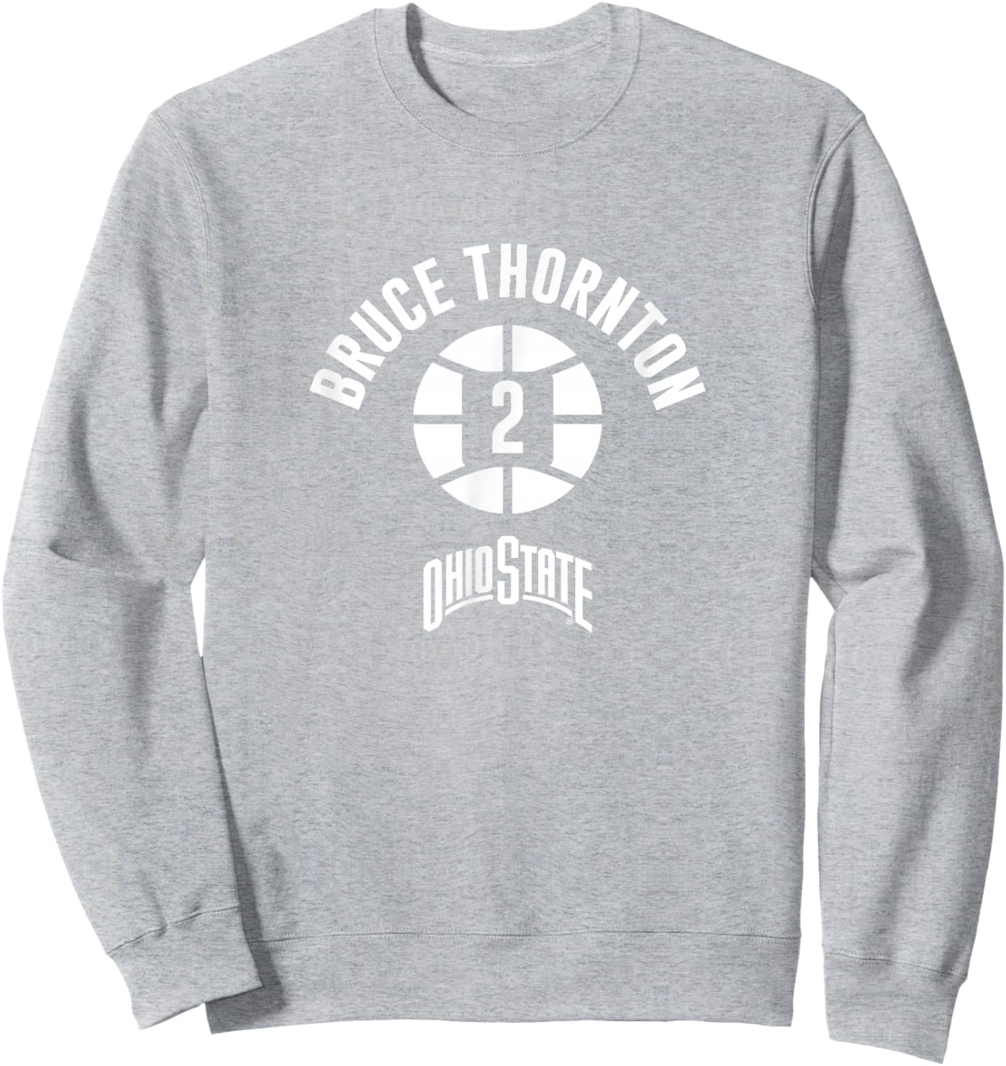 Ohio State Basketball: Bruce Thornton Name Number Ball Sweatshirt - Sweatshirt | Ash