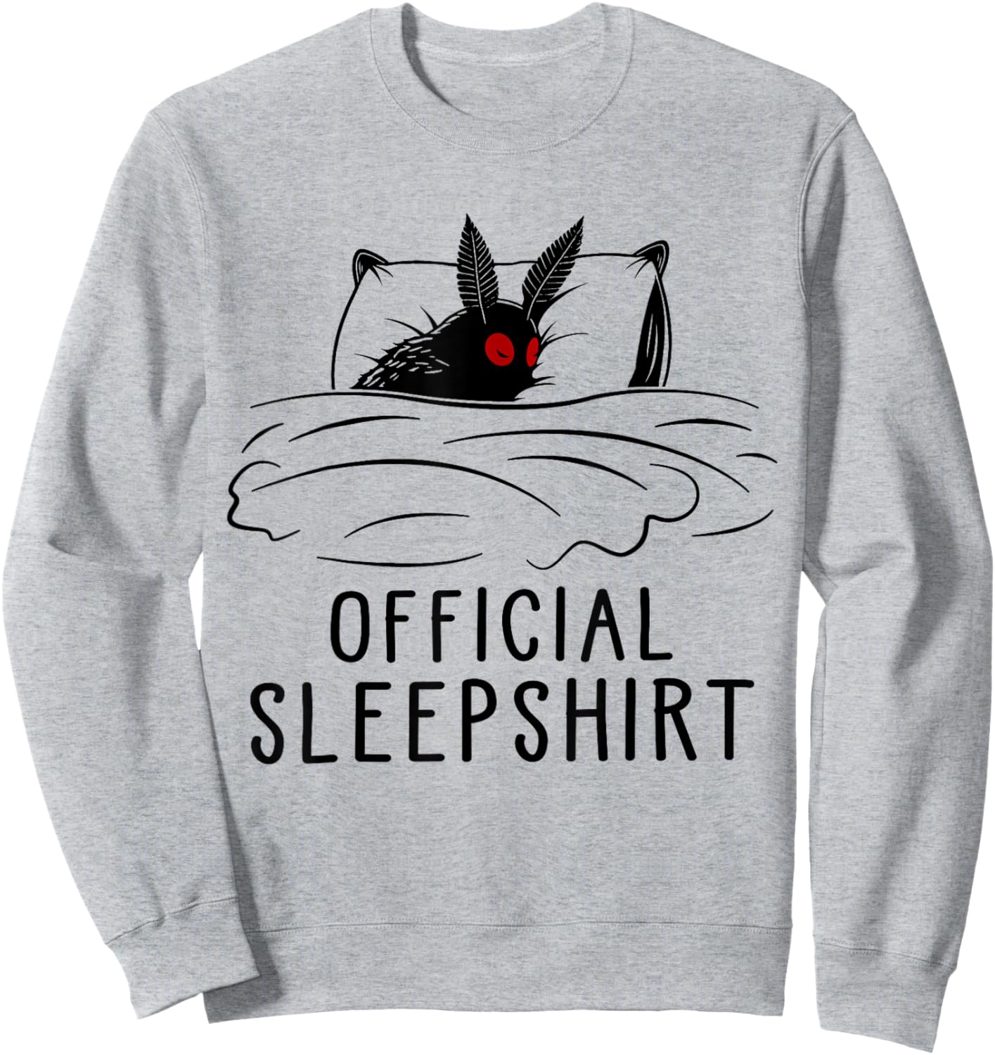 Mothman Cryptid Official Sleep Sweatshirt - Sweatshirt | Ash