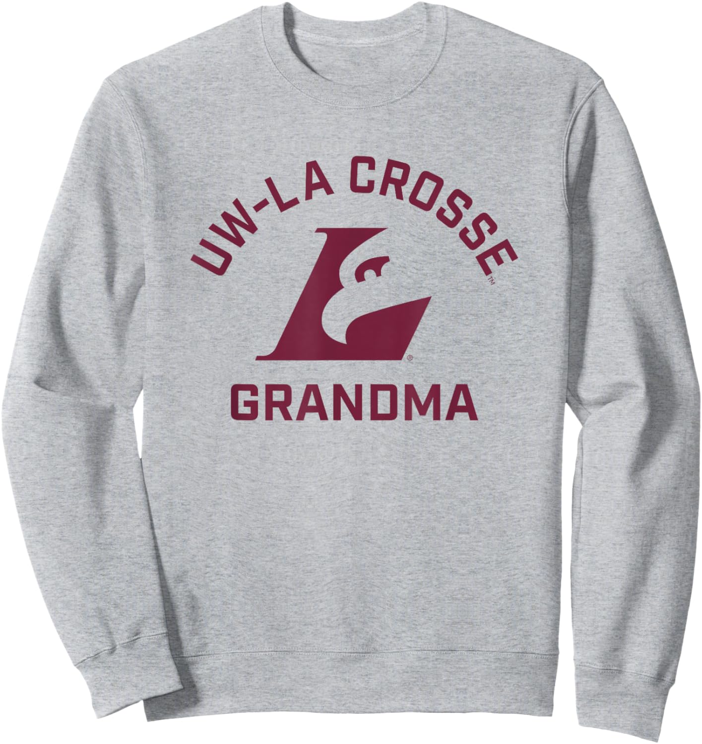University of Wisconsin-La Crosse Eagles Arched Grandma Sweatshirt - Sweatshirt | Ash