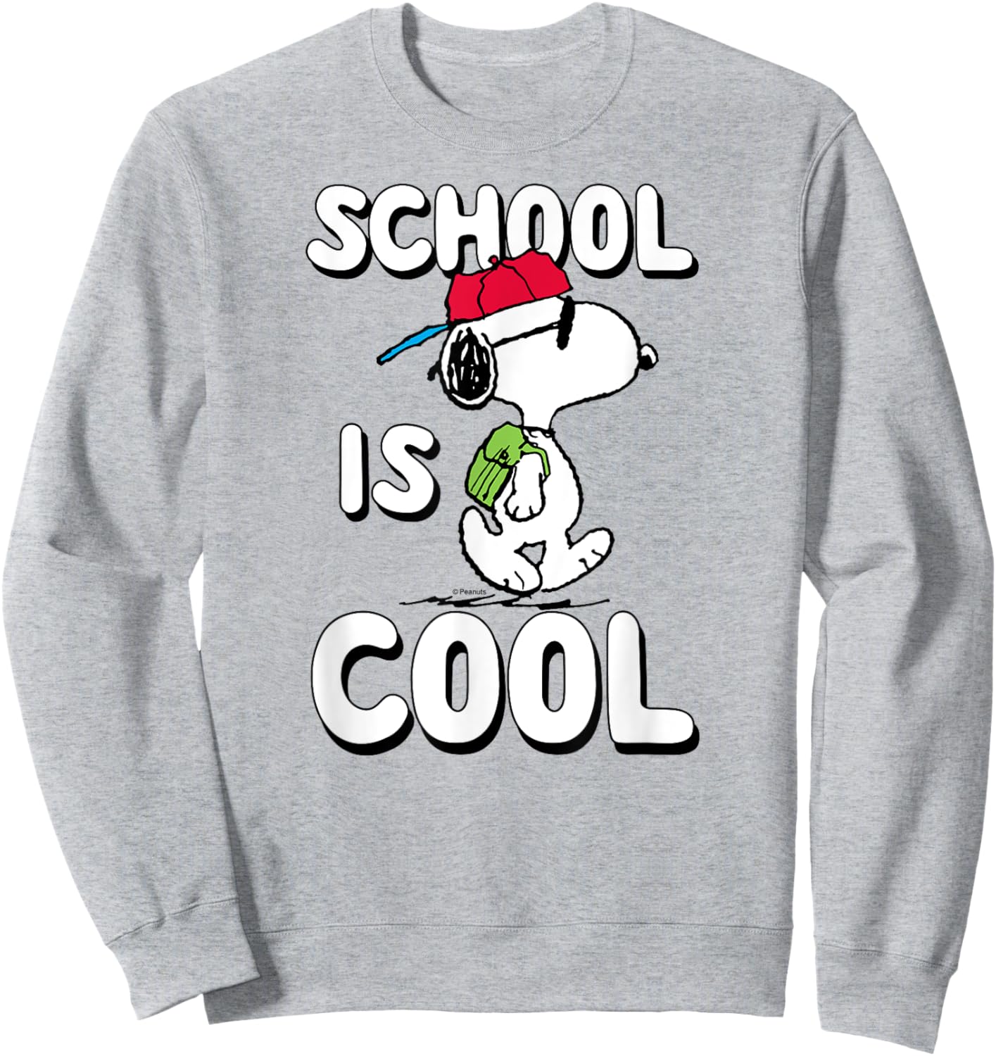 Peanuts - Snoopy School Is Cool Sweatshirt - Sweatshirt | Ash