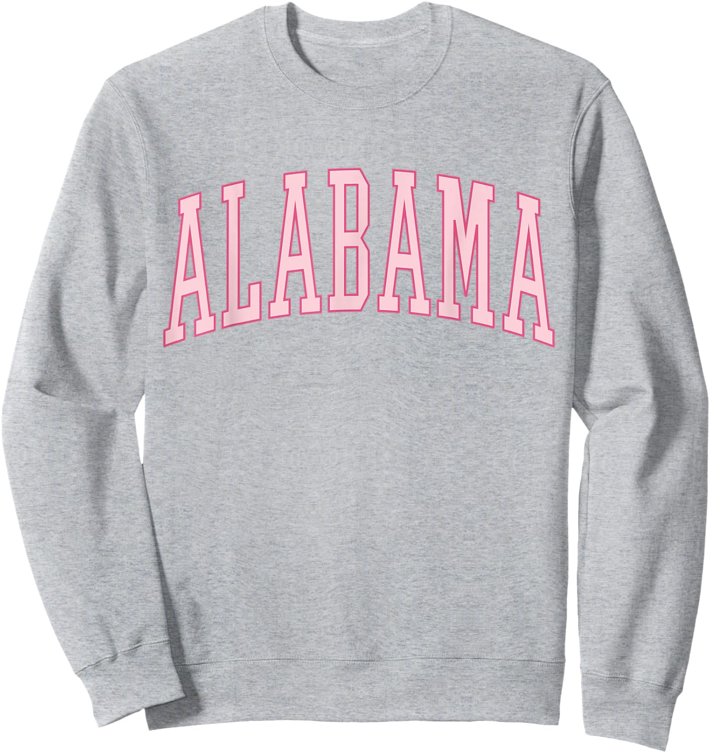 Preppy Varsity Pink Alabama Sweatshirt - Sweatshirt | Ash