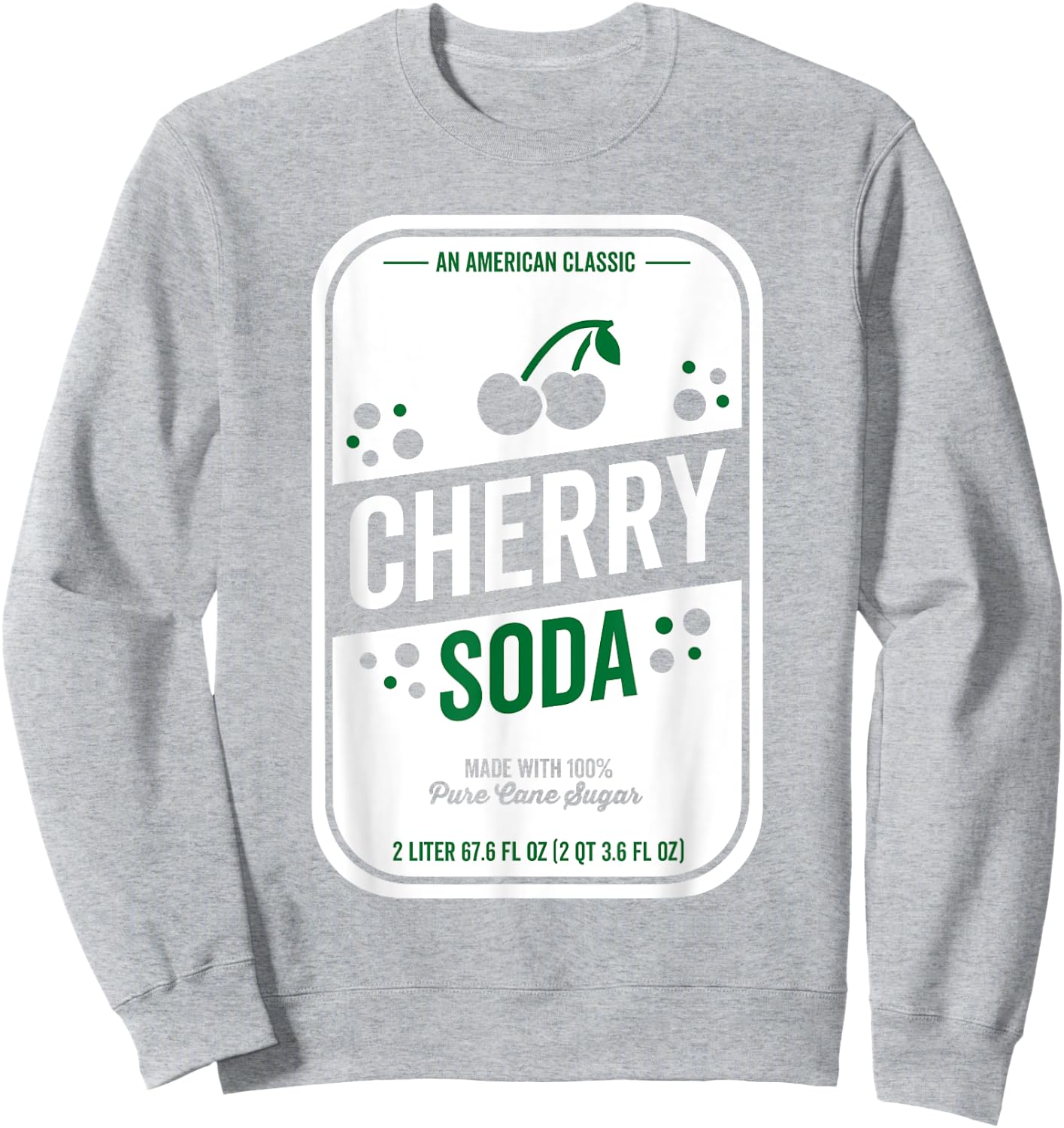 Soda Group Halloween Costume Cherry Soda Sweatshirt - Sweatshirt | Ash