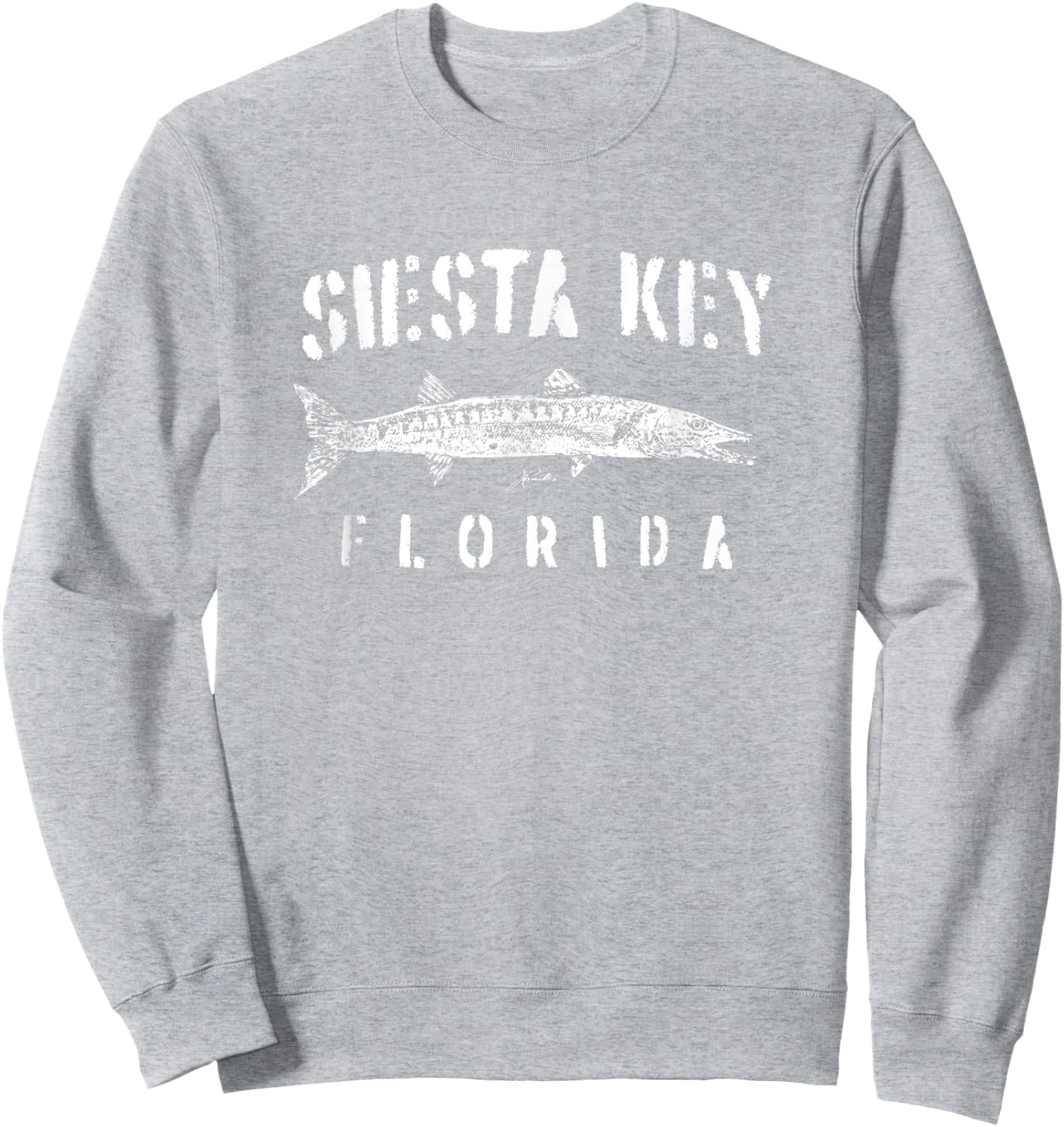 JCombs: Siesta Key, FL, Great Barracuda Sweatshirt - Sweatshirt | Ash