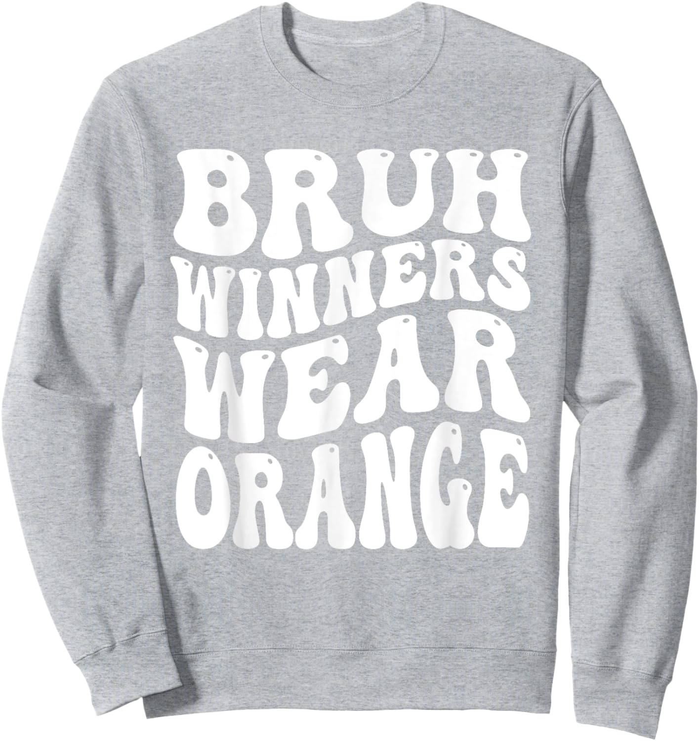 Winners Wear Orange Team Spirit Week Game Sports day Groovy Sweatshirt - Sweatshirt | Ash