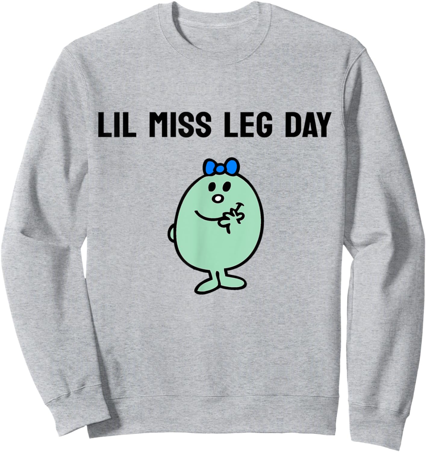 Lil Miss Leg Day Gym Pump Cover Women Oversized Gym Workout Sweatshirt - Sweatshirt | Ash