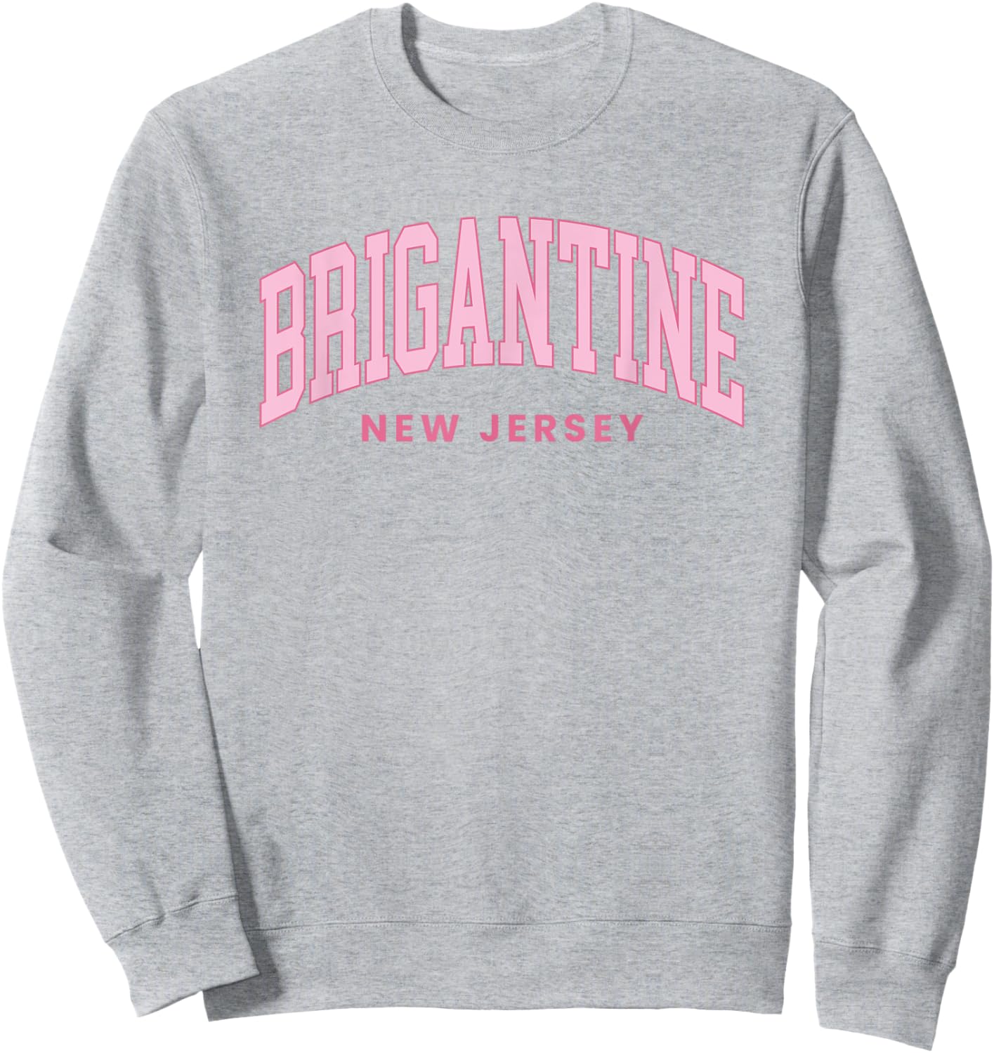 Brigantine New Jersey Retro Preppy Throwback Pink Sweatshirt - Sweatshirt | Ash