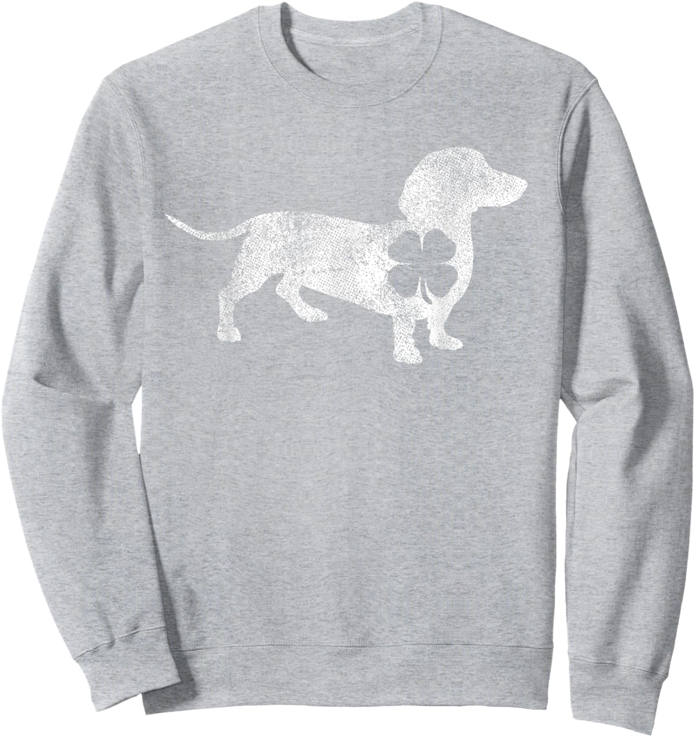 St Patrick's Day Irish Ireland Green Shamrock Dog Dachshund Sweatshirt - Sweatshirt | Ash