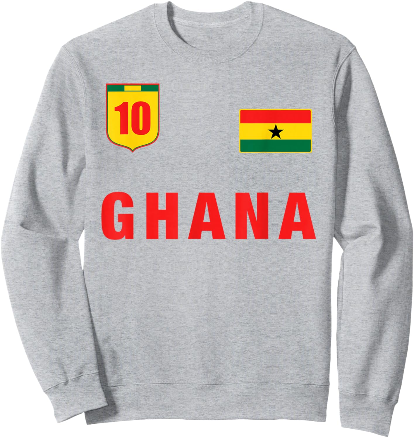 Ghana Fussball Team Fan Trikot Weiß Ghana Outfit Design Sweatshirt - Sweatshirt | Ash