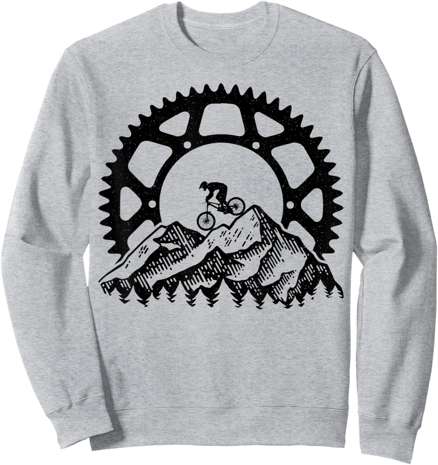 Mountain Biking Gear Retro Vintage MTB Bicycle Bike Rider Sweatshirt - Sweatshirt | Ash
