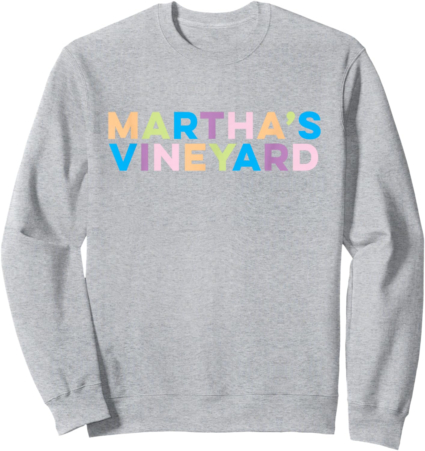 Martha's Vineyard Colorful Vacation Sweatshirt - Sweatshirt | Ash