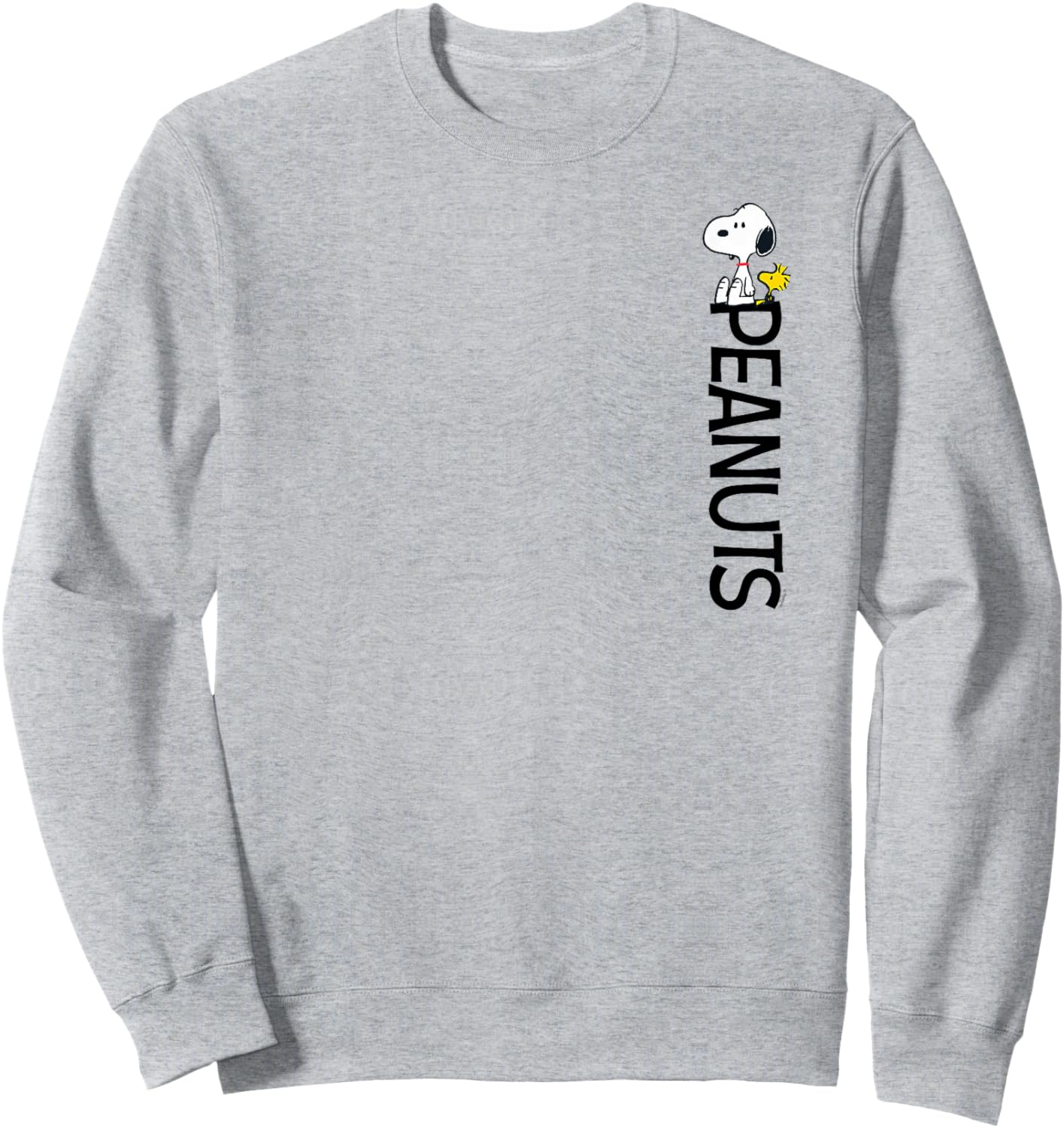 Peanuts - Woodstock Snoopy Vertical Logo Sweatshirt - Sweatshirt | Ash
