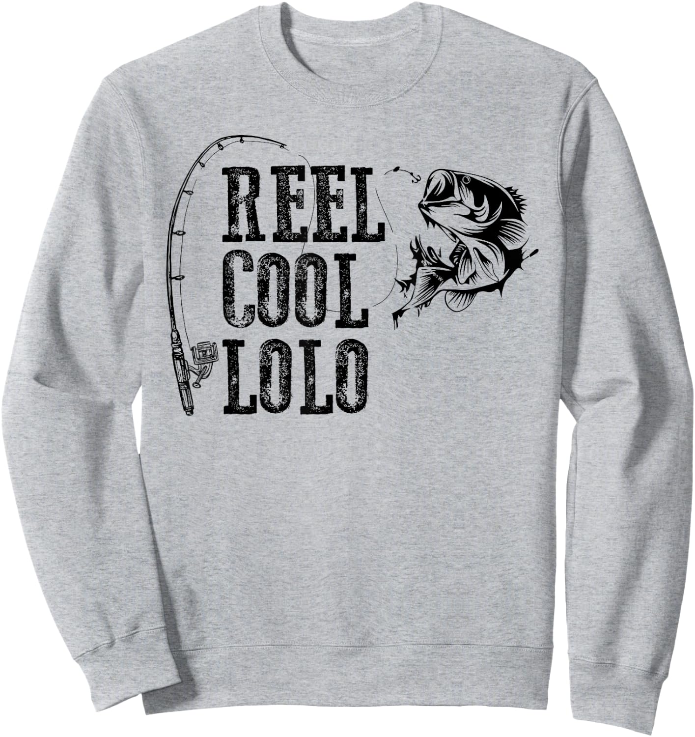Lolo Fishing: Reel Cool Lolo Funny Gift Sweatshirt - Sweatshirt | Ash