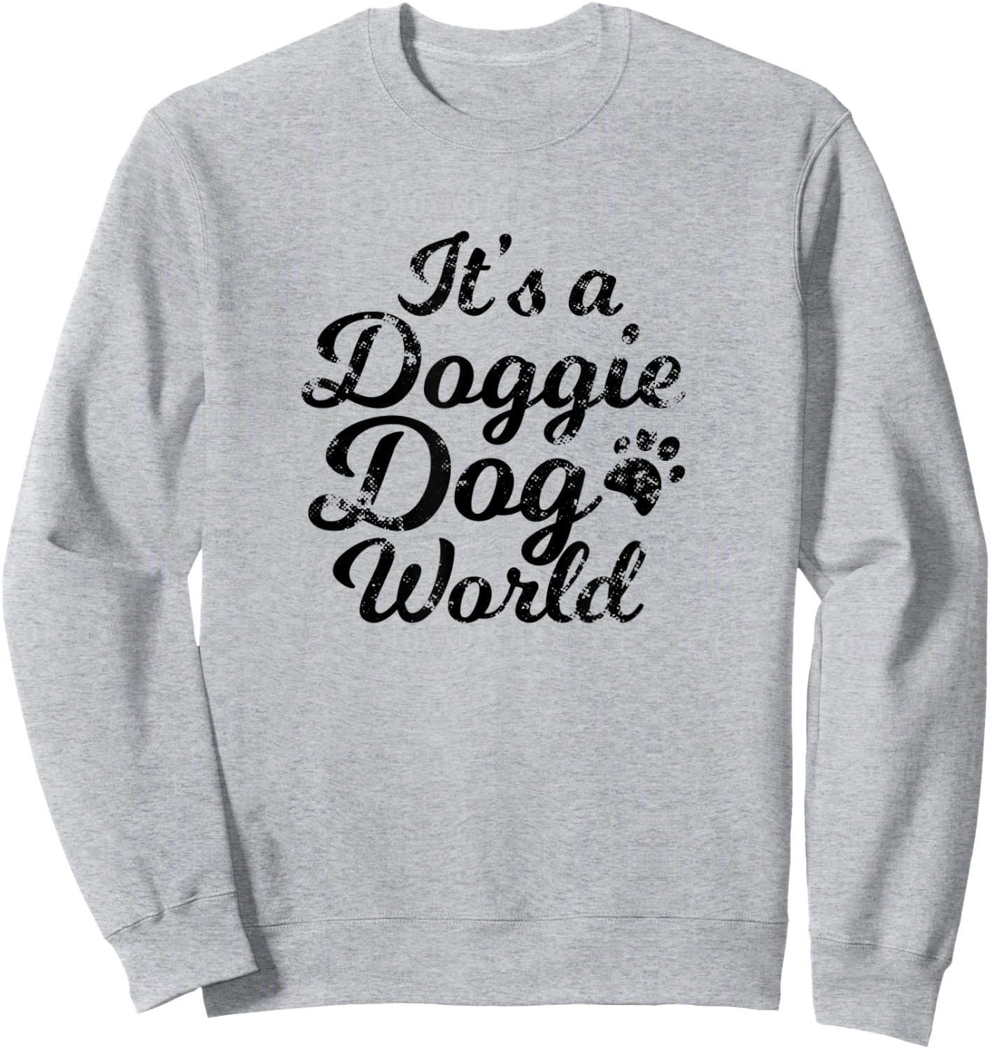 It's A Doggie Dog World (Graphic Geek) Women Kids Sweatshirt - Sweatshirt | Ash