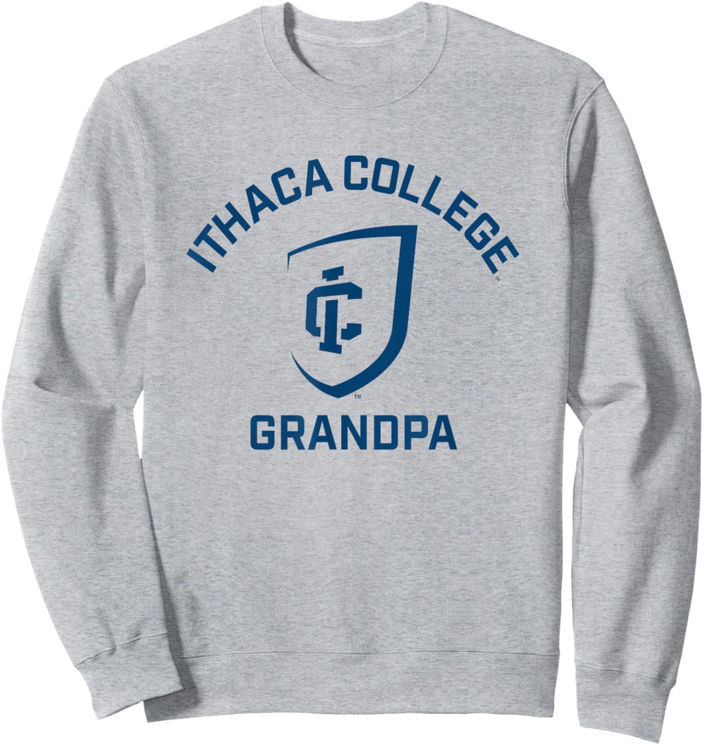 Ithaca College Bombers Arched Grandpa Sweatshirt - Sweatshirt | Ash