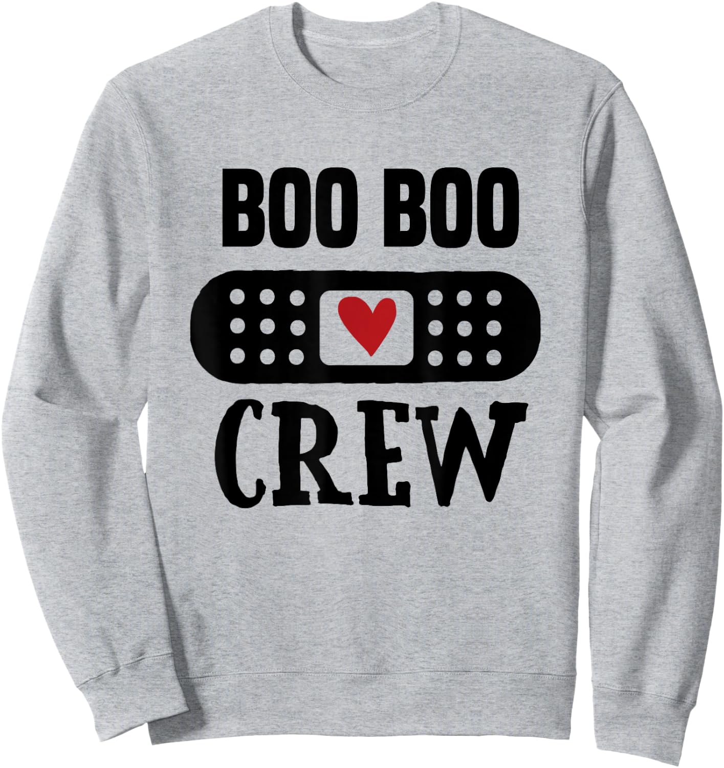 Boo Boo Crew First Aid School Nurse Day Care Teacher Sweatshirt - Sweatshirt | Ash