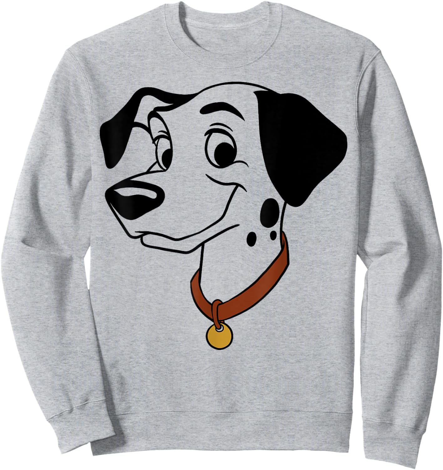 Disney 101 Dalmatians Pongo Big Face Sweatshirt - Sweatshirt | Ash