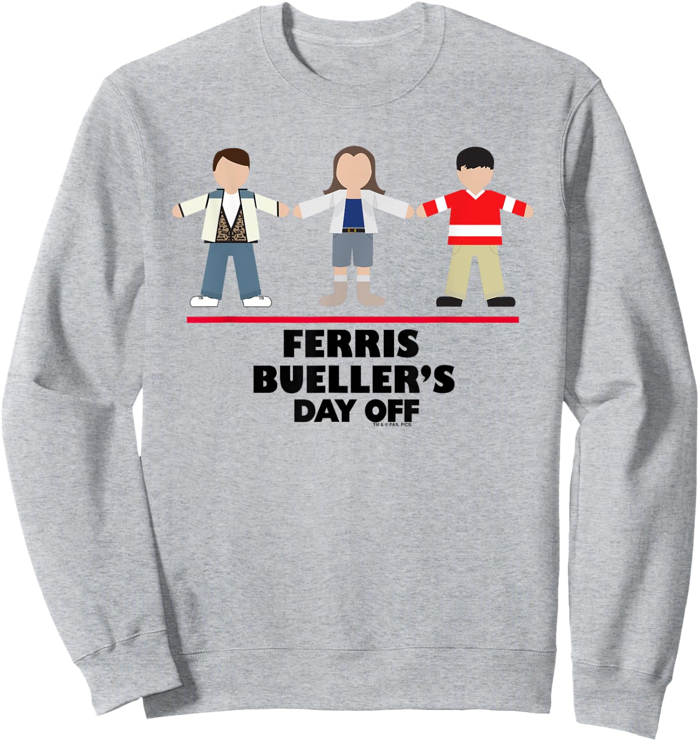 Ferris Bueller's Day Off Sloane & Cameron Cartoon Trio Sweatshirt - Sweatshirt | Ash