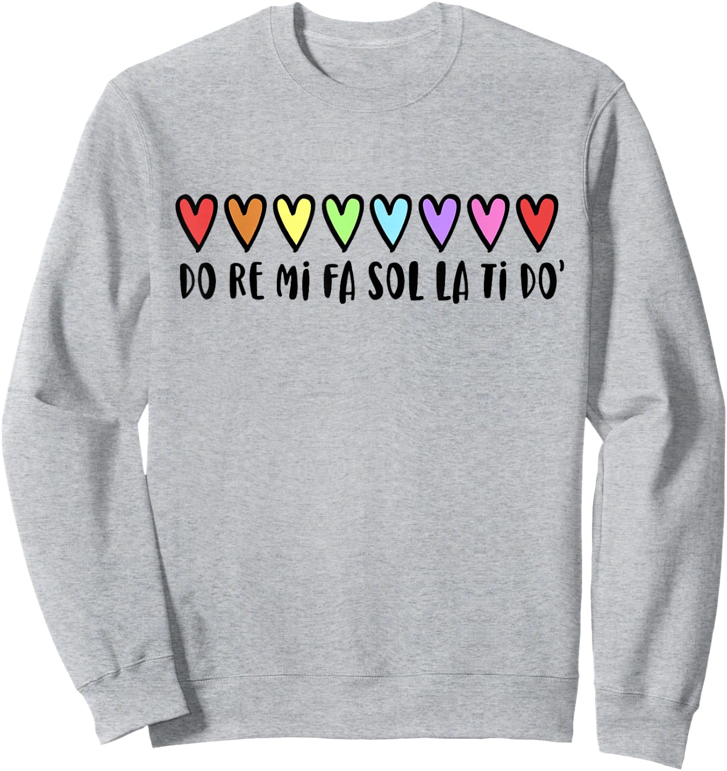 Music Teacher Hearts Music Teaching Sweatshirt - Sweatshirt | Ash