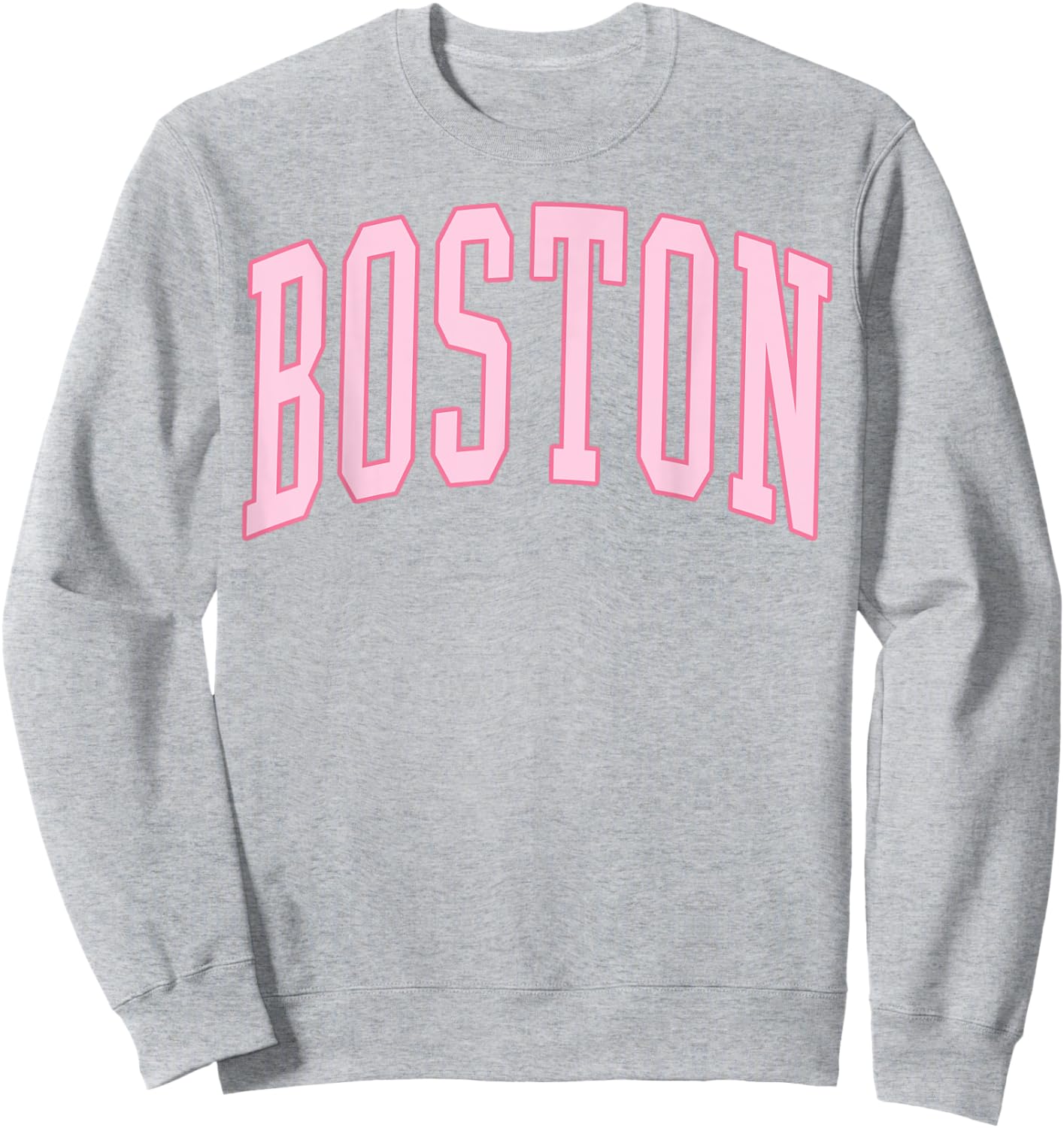 Boston Vintage Preppy Varsity Pink Sports Sweatshirt - Sweatshirt | Ash