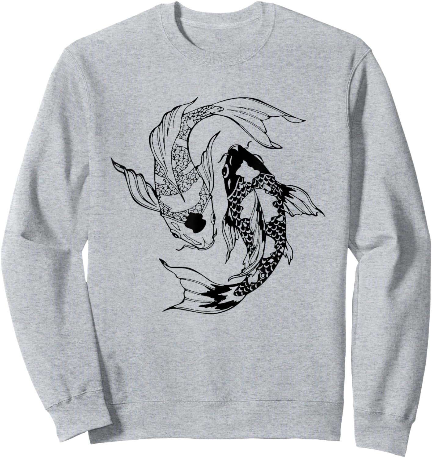Koi Fish Aesthetic Japanese Art Sweatshirt - Sweatshirt | Ash